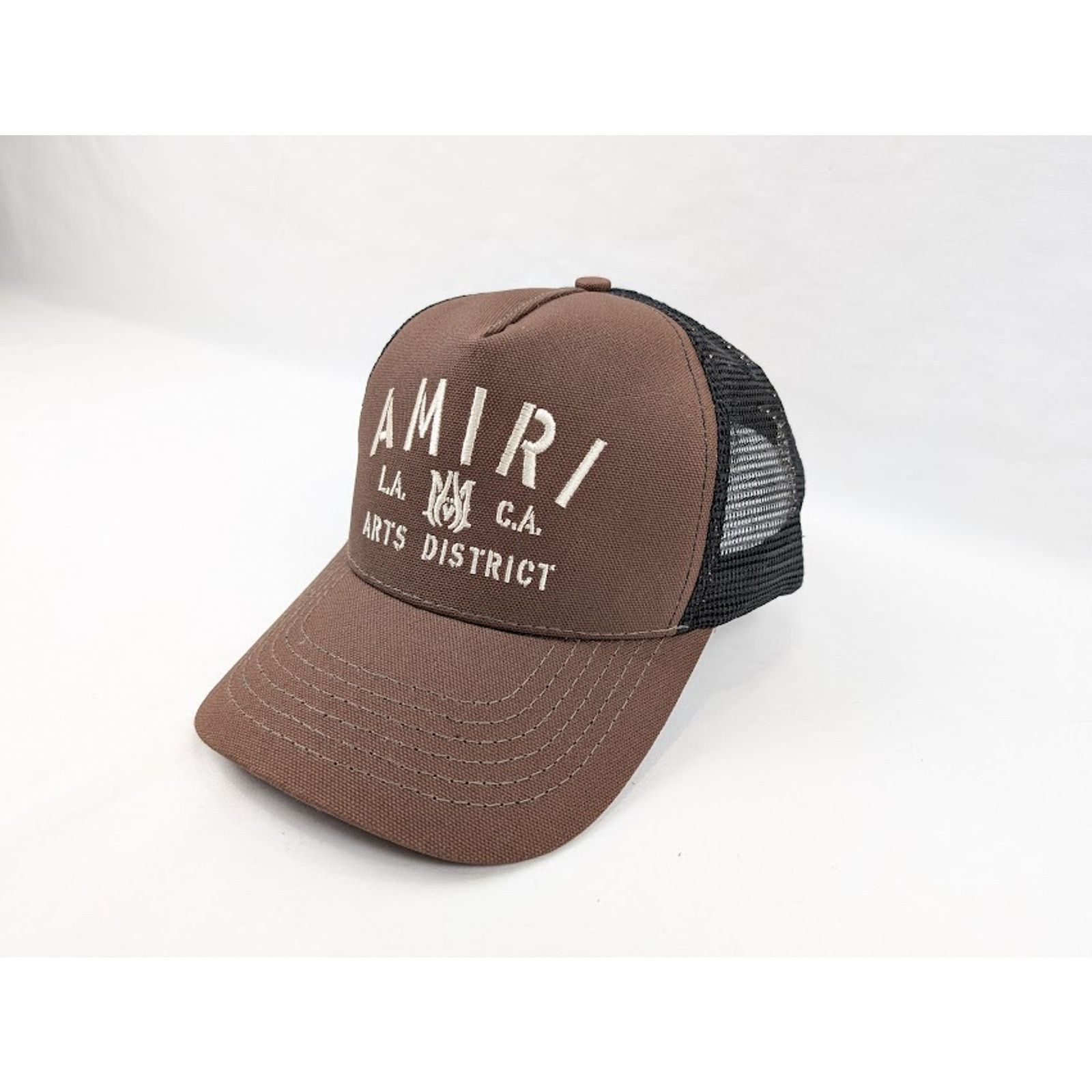 Amiri o1rshd1 Size: OS / Stencil Trucker Hat / Cap in Shitake Size ONE SIZE - 4 Thumbnail