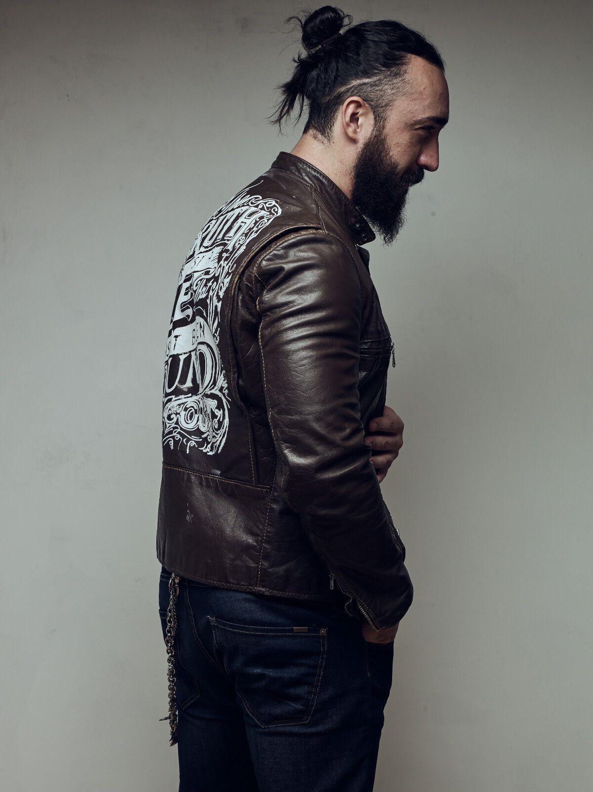 Schott Leather jacket VERY RARE! Beck Buco cafe racer biker Size US M / EU 48-50 / 2 - 5 Thumbnail