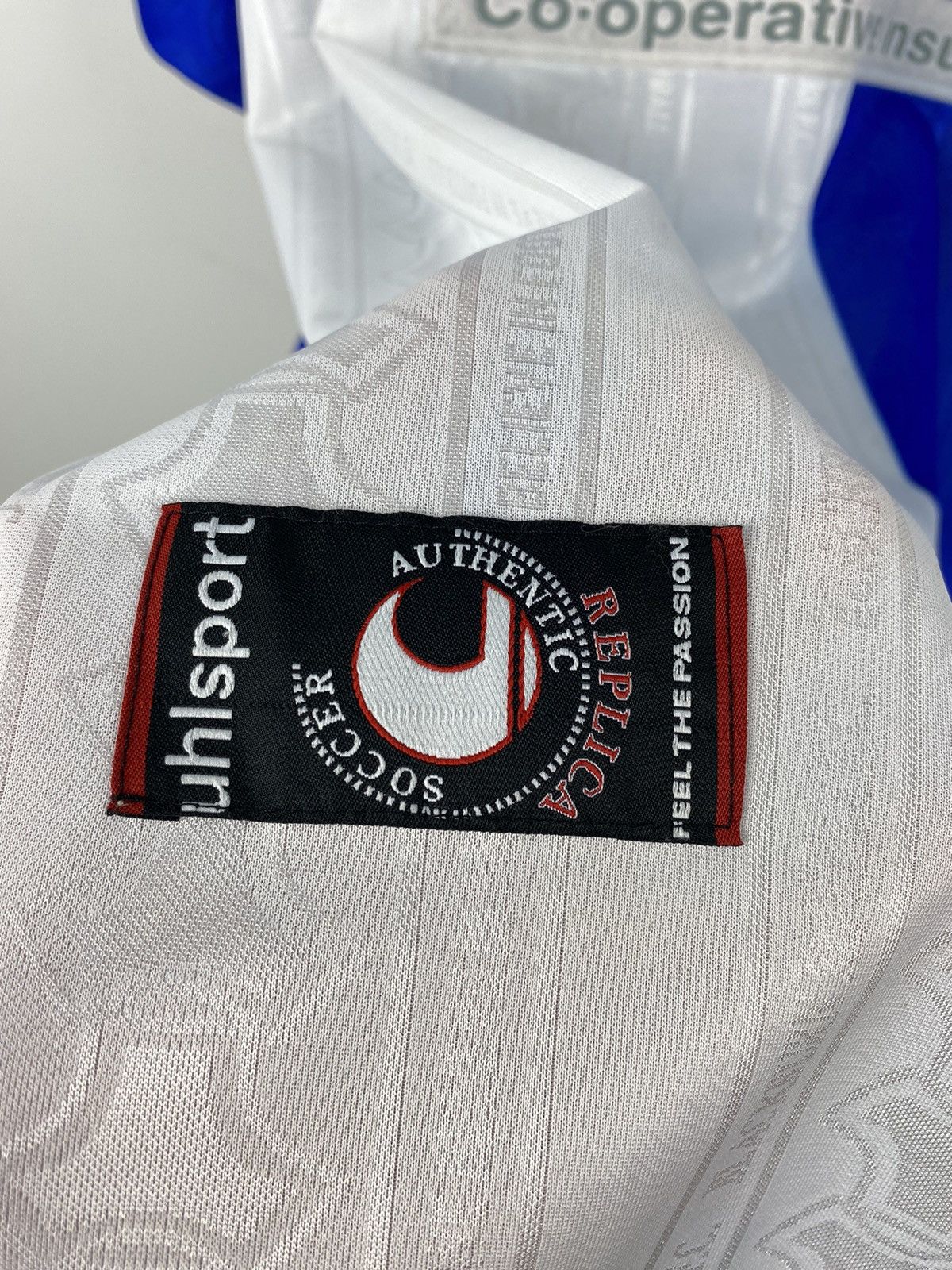 Vintage Blackburn Rovers 1998 2000 Home Uhlsport Football Jersey PSG Size US L / EU 52-54 / 3 - 6 Thumbnail