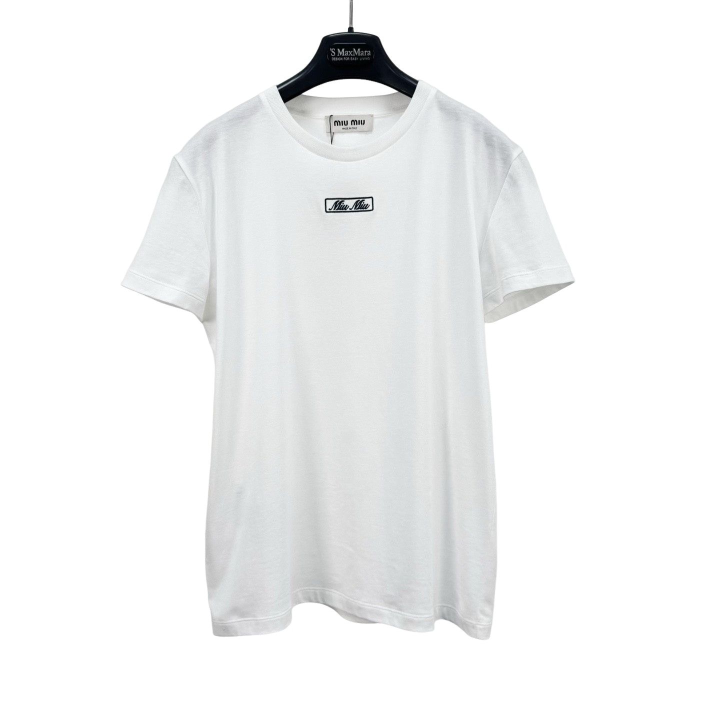 Miu Miu Miu Miu Logo Embroidery T-Shirt Size S Size S / US 4 / IT 40 - 1 Thumbnail