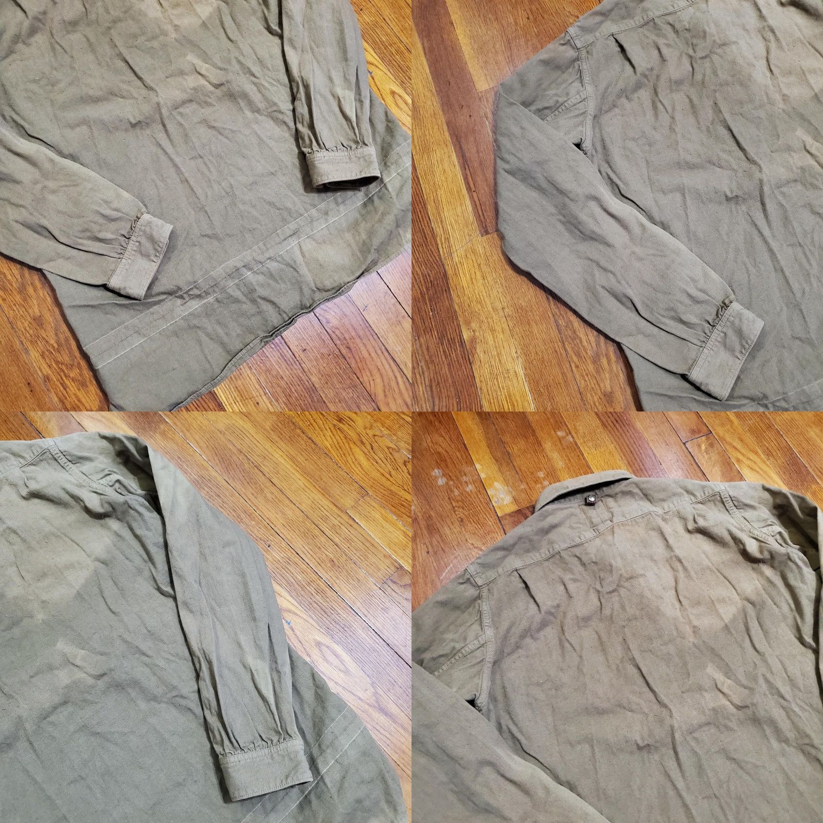 Visvim Visvim Shirt Mens 42 Green Cotton Linen Button Front Long Sleeve Made Japan Size US XL / EU 56 / 4 - 10 Thumbnail