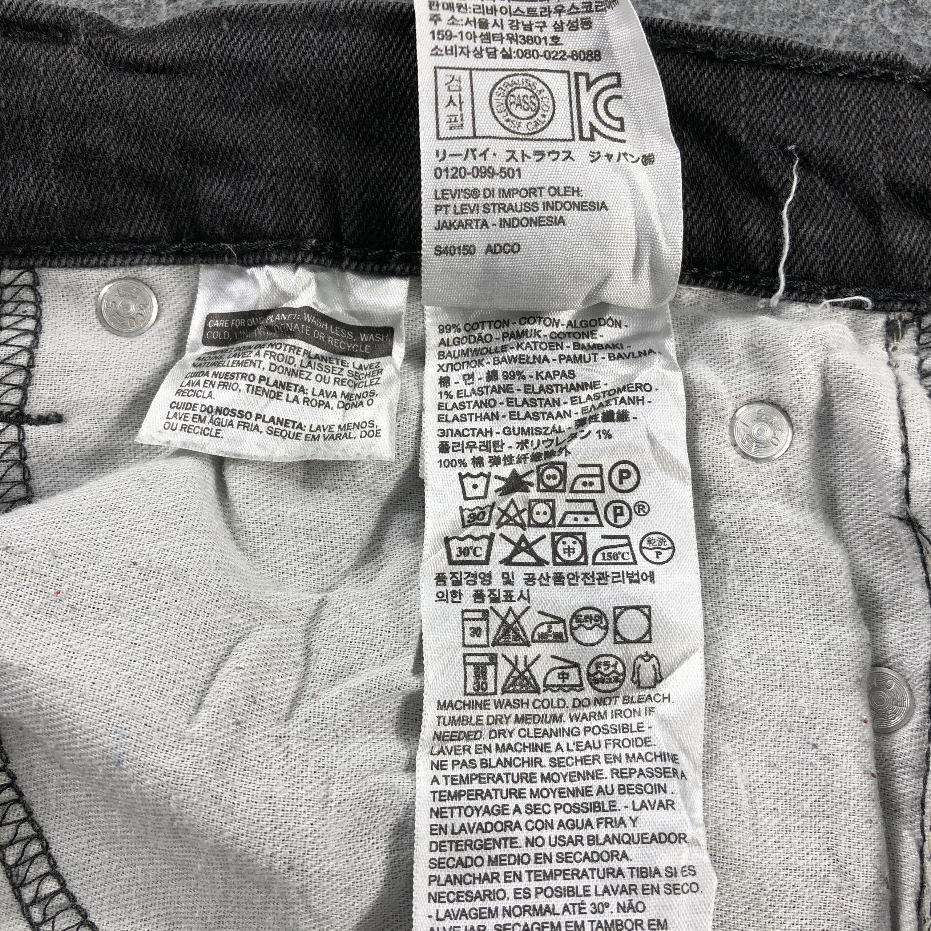 Levi's Vintage Faded Black Levis 514 Jeans-J2654 Size US 35 - 12 Thumbnail