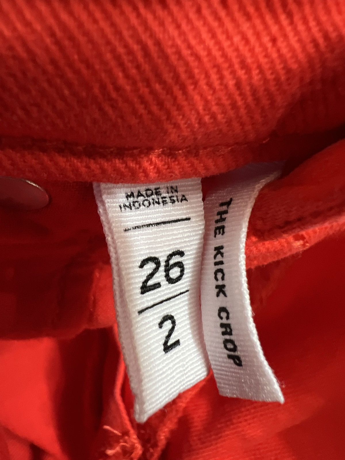 Loft LOFT Bright Red High-Rise Flare Jeans size 26 (2) Size 26" / US 2 / IT 38 - 6 Thumbnail