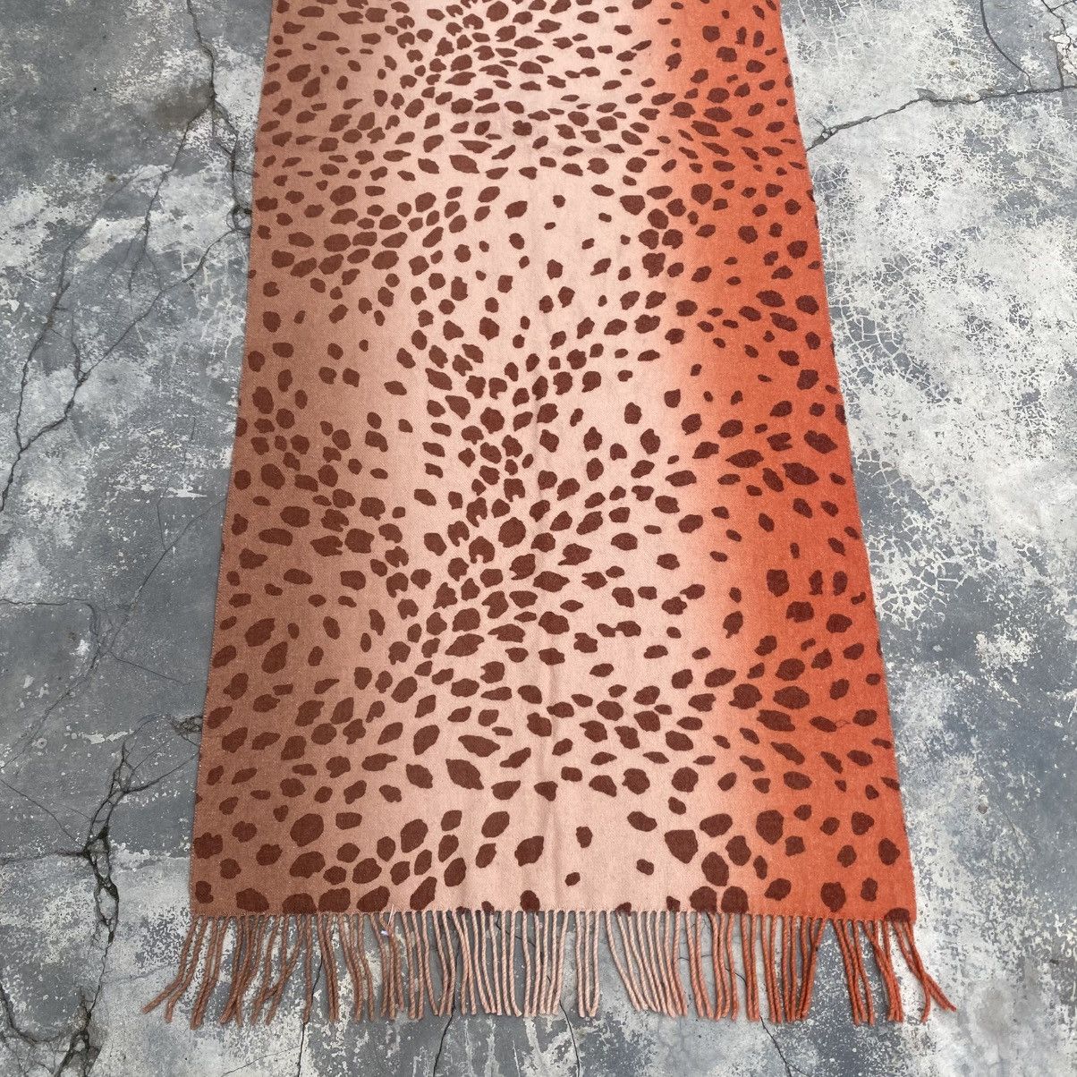 Borsalino BORSALINO Leopard Wool Scarf Size ONE SIZE - 4 Thumbnail