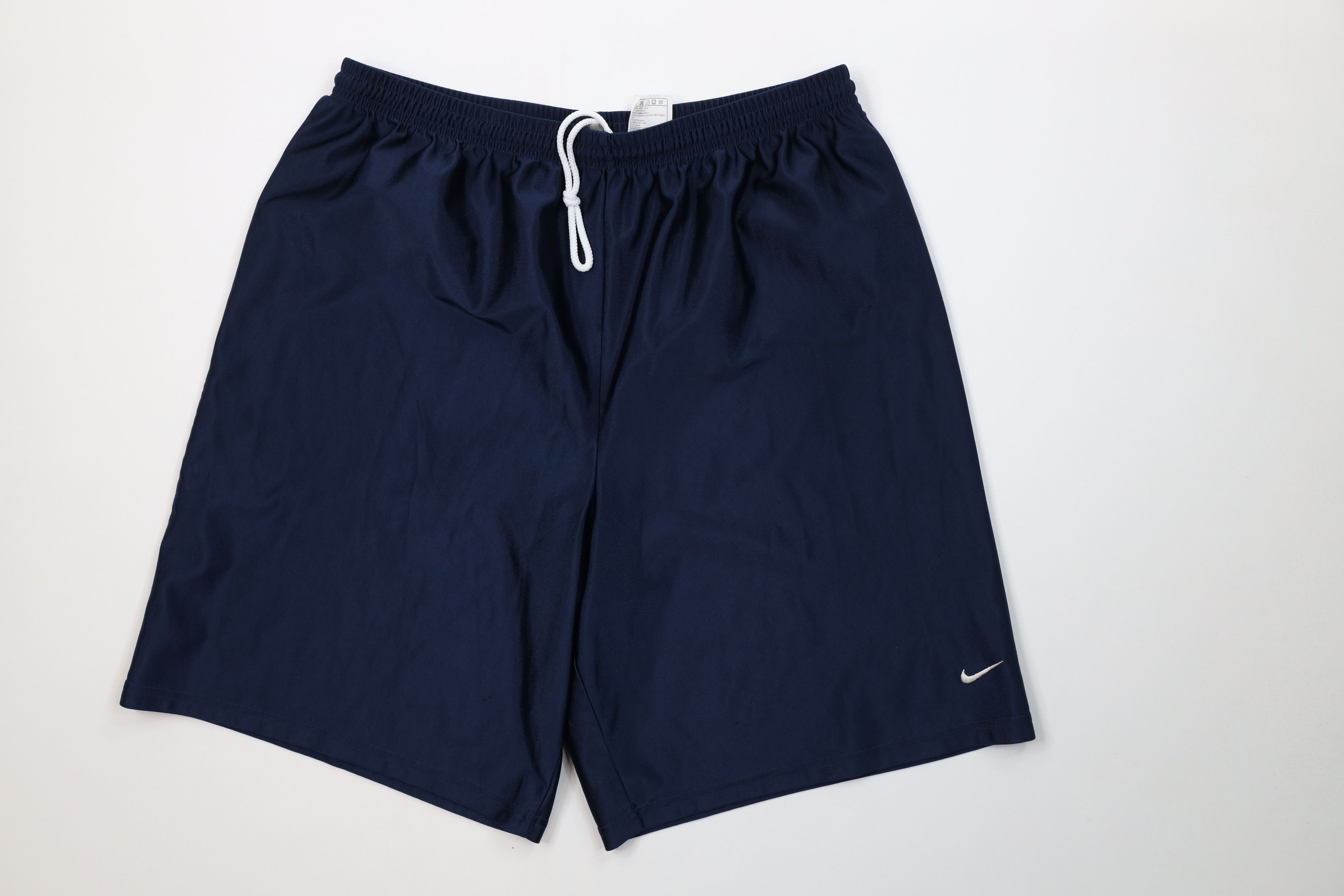 Nike Vintage Nike Mini Swoosh Silky Polyester Shorts Blue Dazzle Size US 36 / EU 52 - 1 Thumbnail