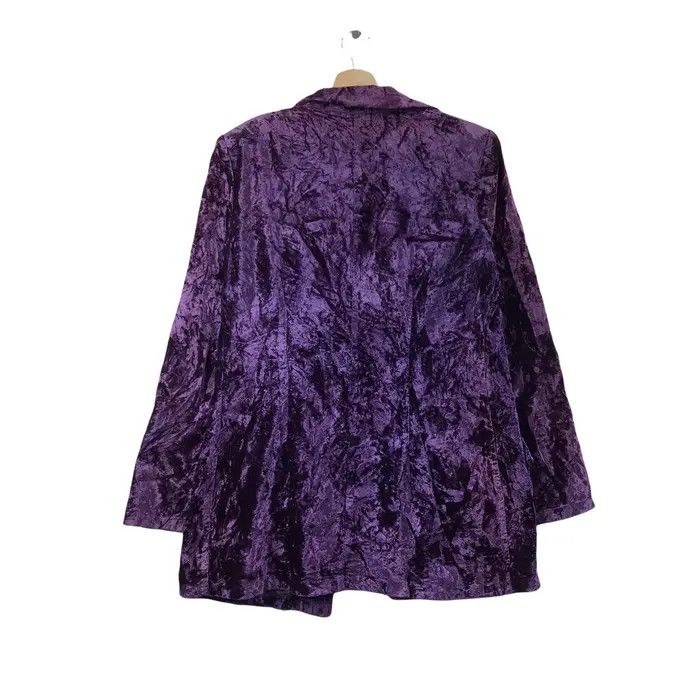 Other Vtg RIFLESSI PARIS Suede Velvet Purple Coat Jacket Blouse Size US S / EU 44-46 / 1 - 4 Thumbnail