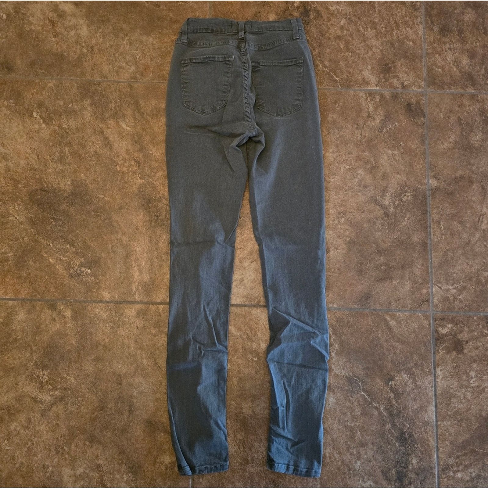 Other Olive Distressed High Waisted Vibrant Skinny Jean Size 26" / US 2 / IT 38 - 2 Thumbnail
