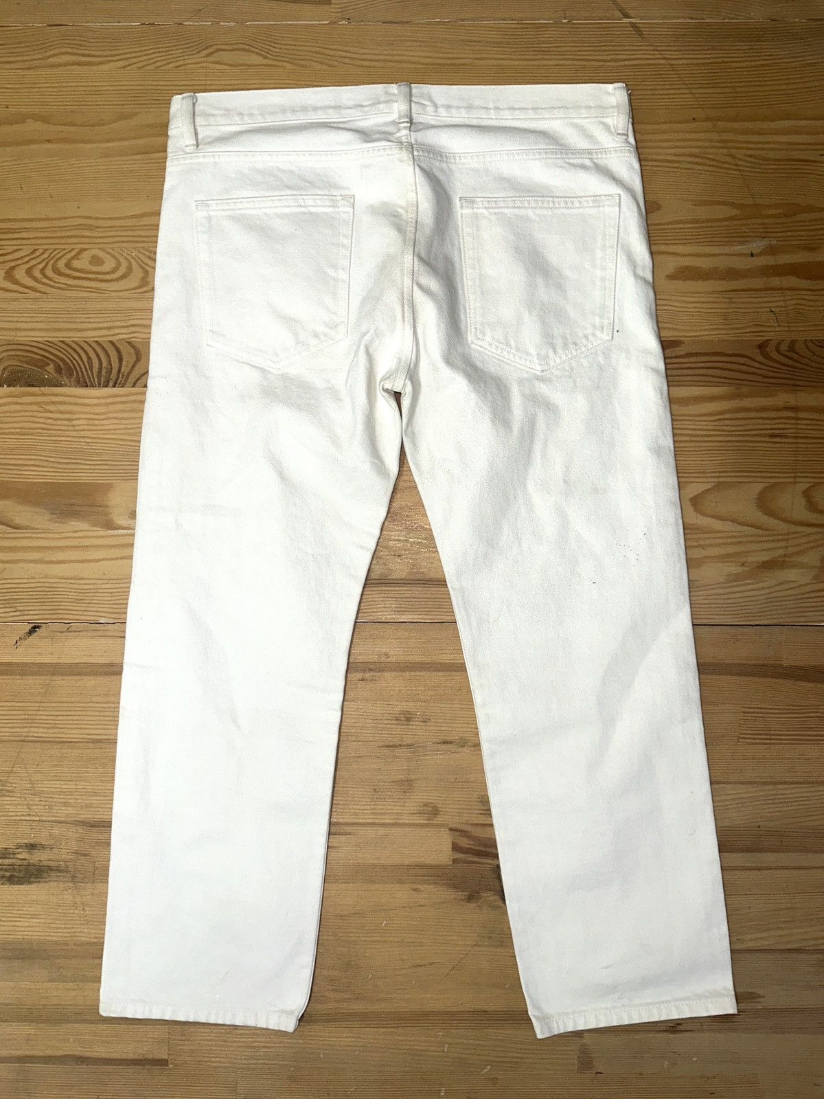 Bape Bape white damaged denim jeans Nigo Ape Milo Pharrell Kanye Size US 32 / EU 48 - 2 Thumbnail