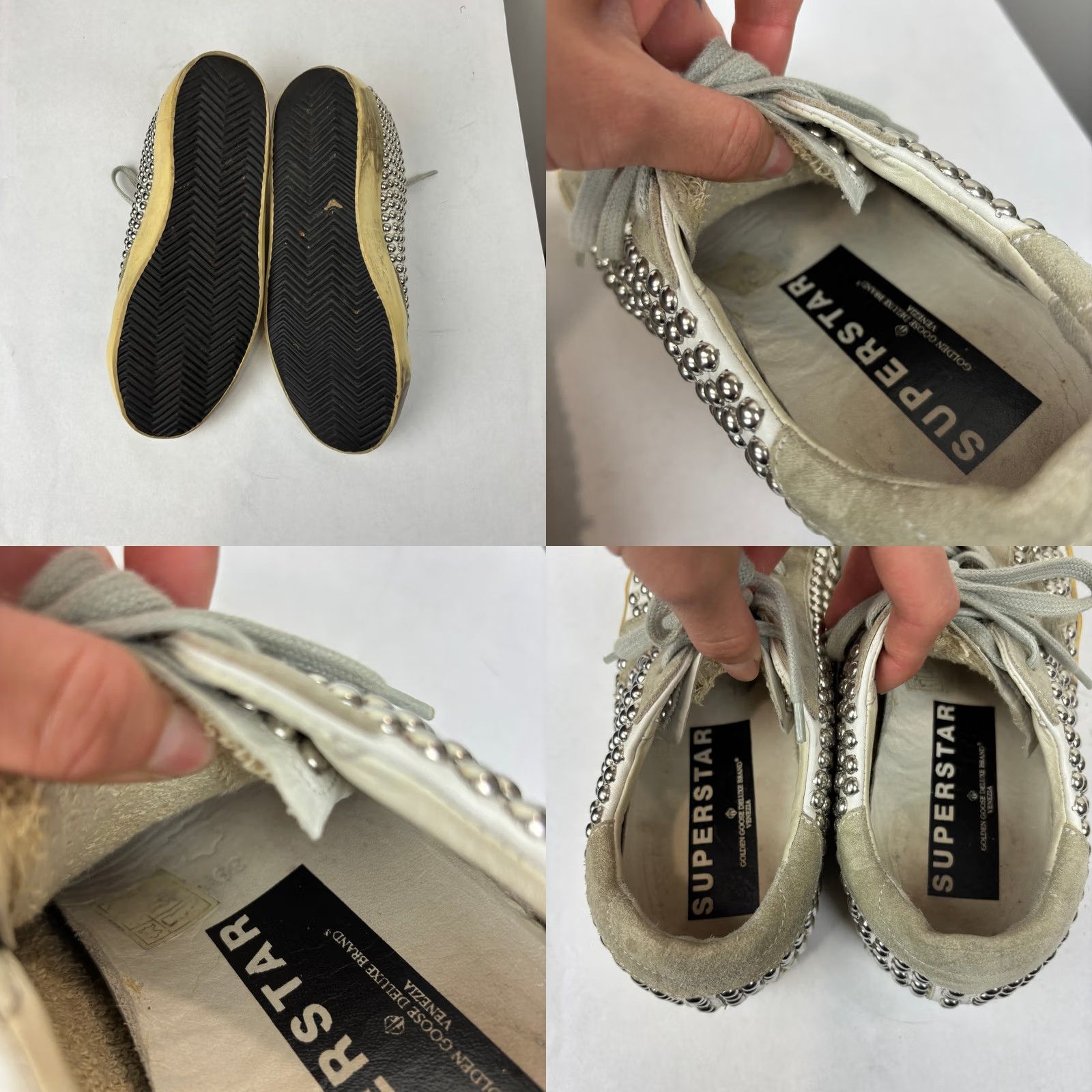 Golden Goose Golden Goose Superstar GGDB Old Studded Low Top Sneakers Women's 38 US 8 Size M / US 6-8 / IT 42-44 - 8 Thumbnail
