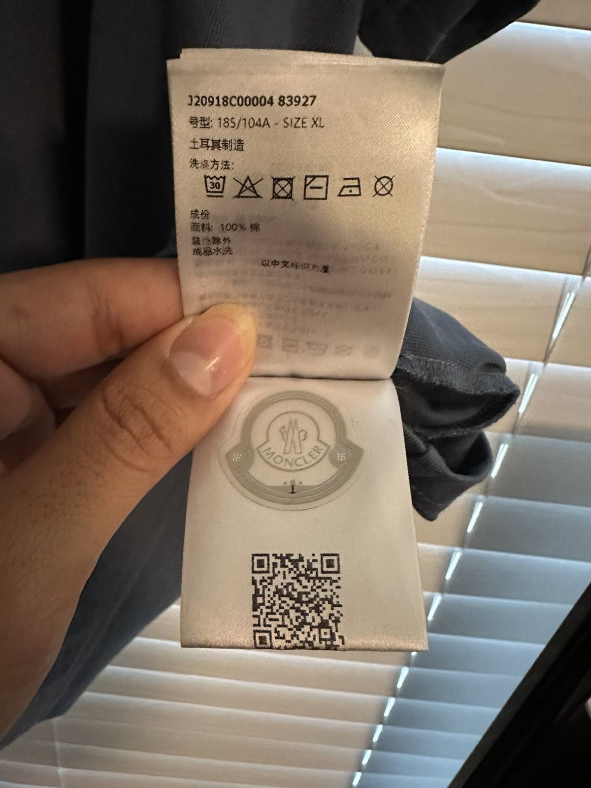 Moncler Blue Moncler Logo Tee Size US XL / EU 56 / 4 - 6 Thumbnail
