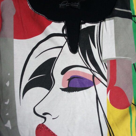 Other Vintage Paris Yan Master France AOP Blouse T-Shirt Size M / US 6-8 / IT 42-44 - 2 Thumbnail