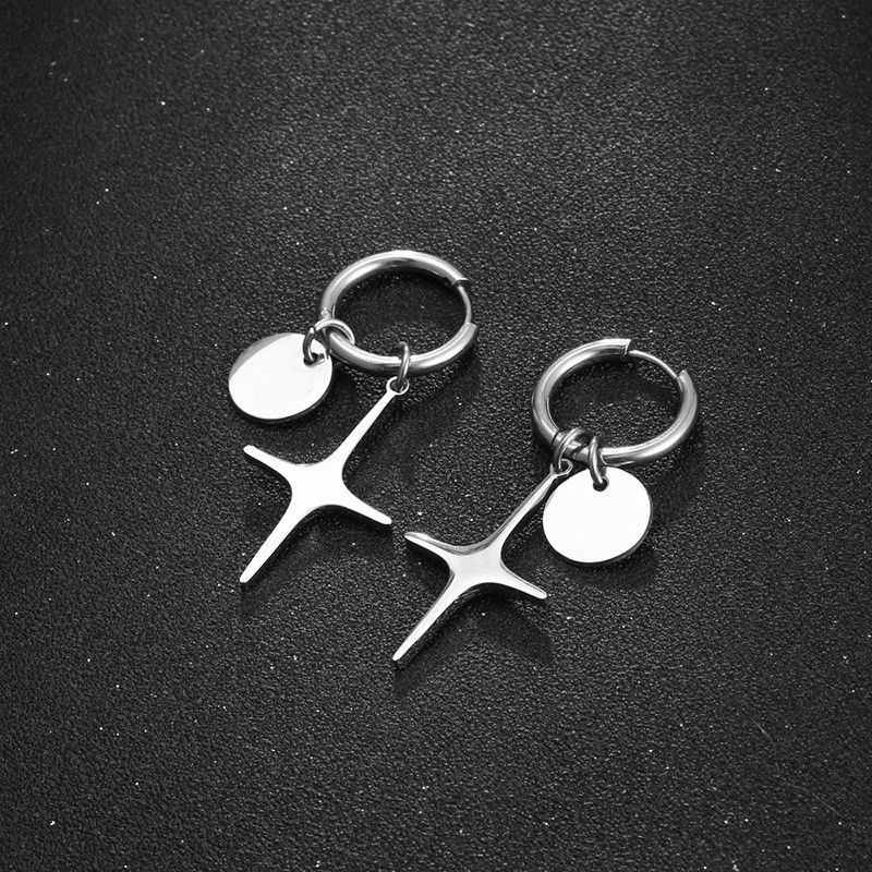 Jewelry × Sterling Silver Modern Earrings One Pairs Chrome Jewelry Size ONE SIZE - 1 Thumbnail