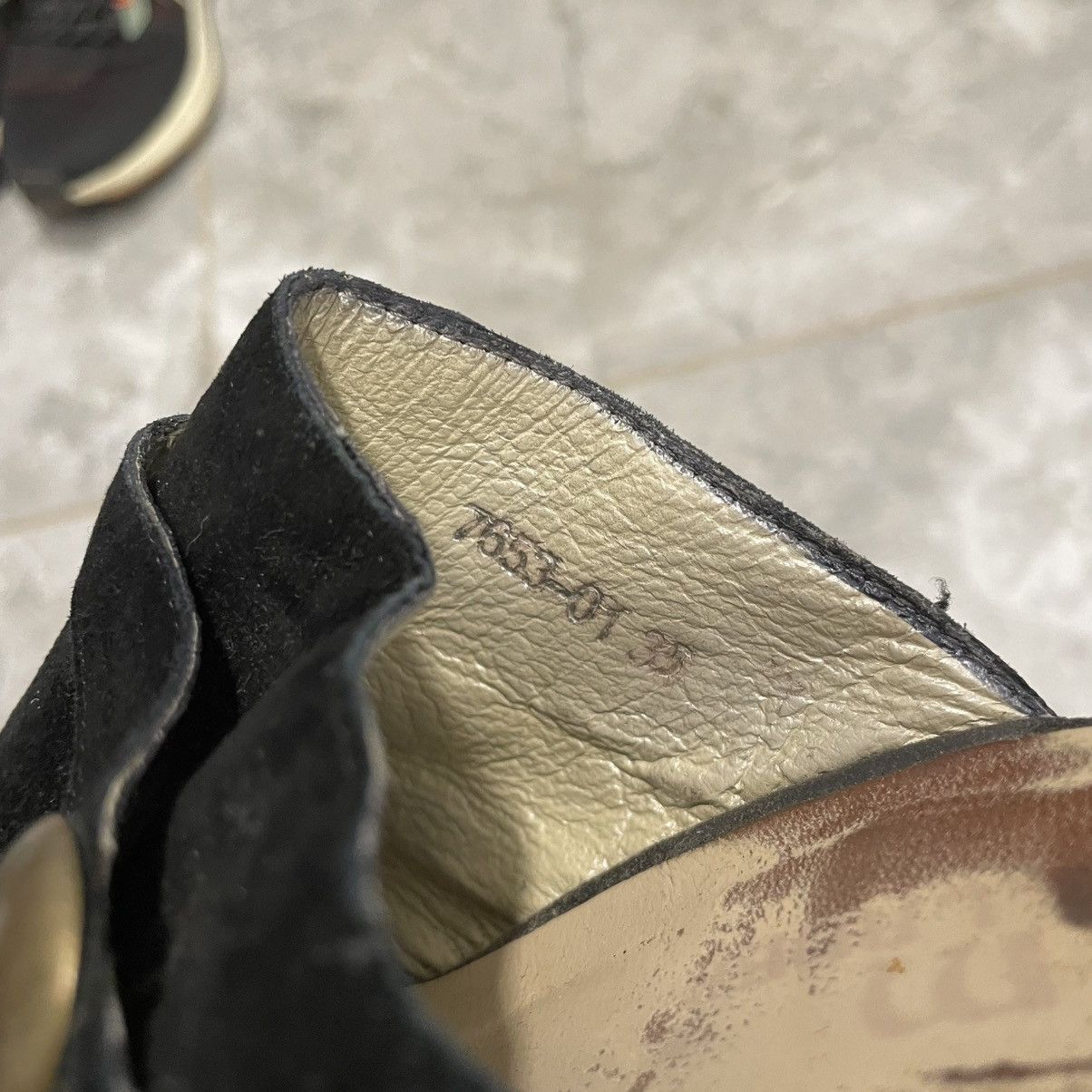 If Six Was Nine 90s shoes boots Bone Heel y2k glamour cyber punk goth chrome Size US 5 / IT 35 - 5 Thumbnail