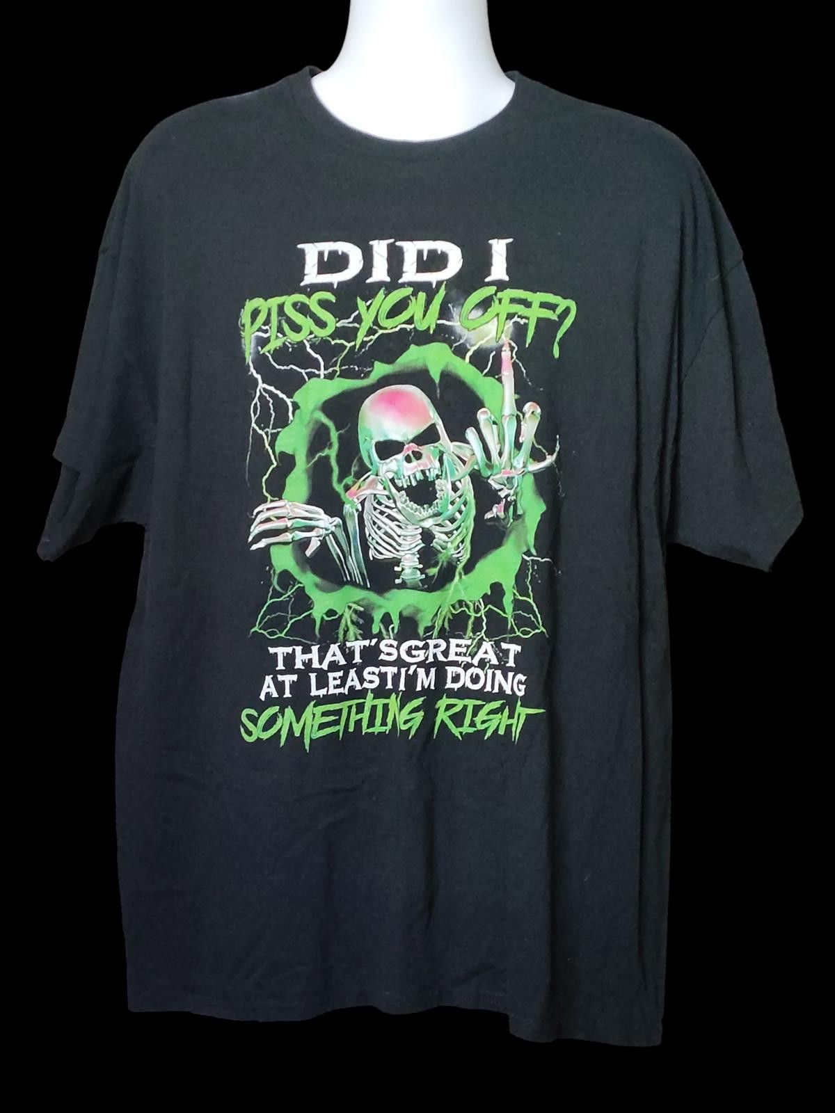 Gildan Men's Graphic Printed Black T-Shirt Skeleton Design Size US XXL / EU 58 / 5 - 3 Thumbnail