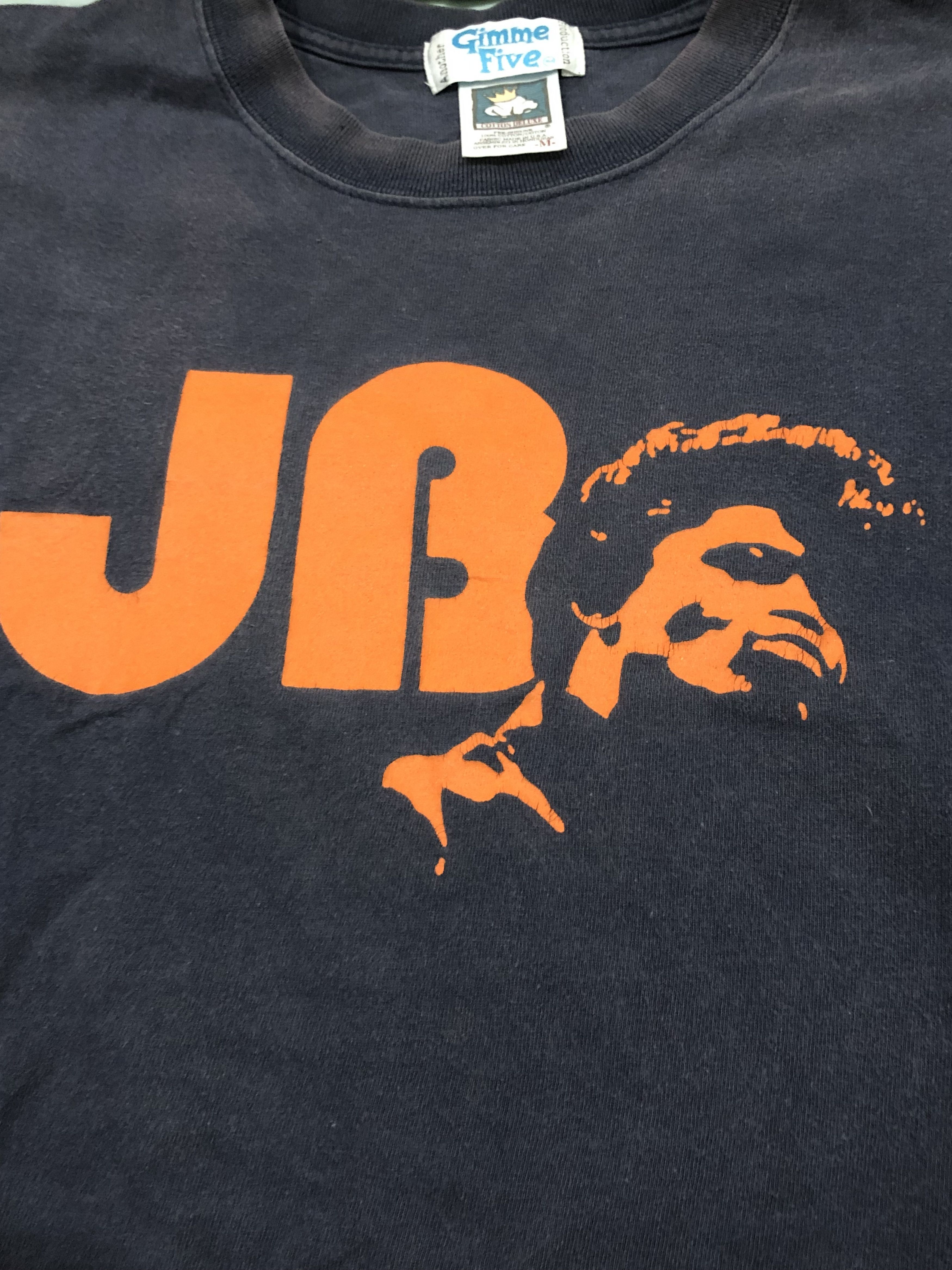 Band Tees × Japanese Brand × Vintage Vintage Worn Gimme Five James Brown Tees Size US M / EU 48-50 / 2 - 3 Thumbnail
