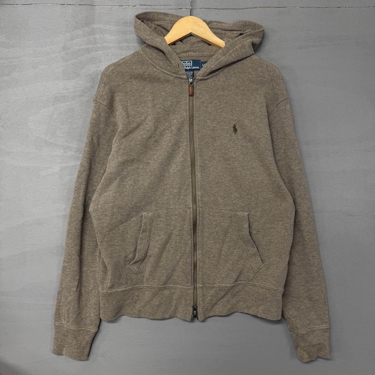 Polo Ralph Lauren Polo Ralph Lauren Zip Up 100% Cotton Beige Hoodie Large Size US L / EU 52-54 / 3 - 1 Thumbnail