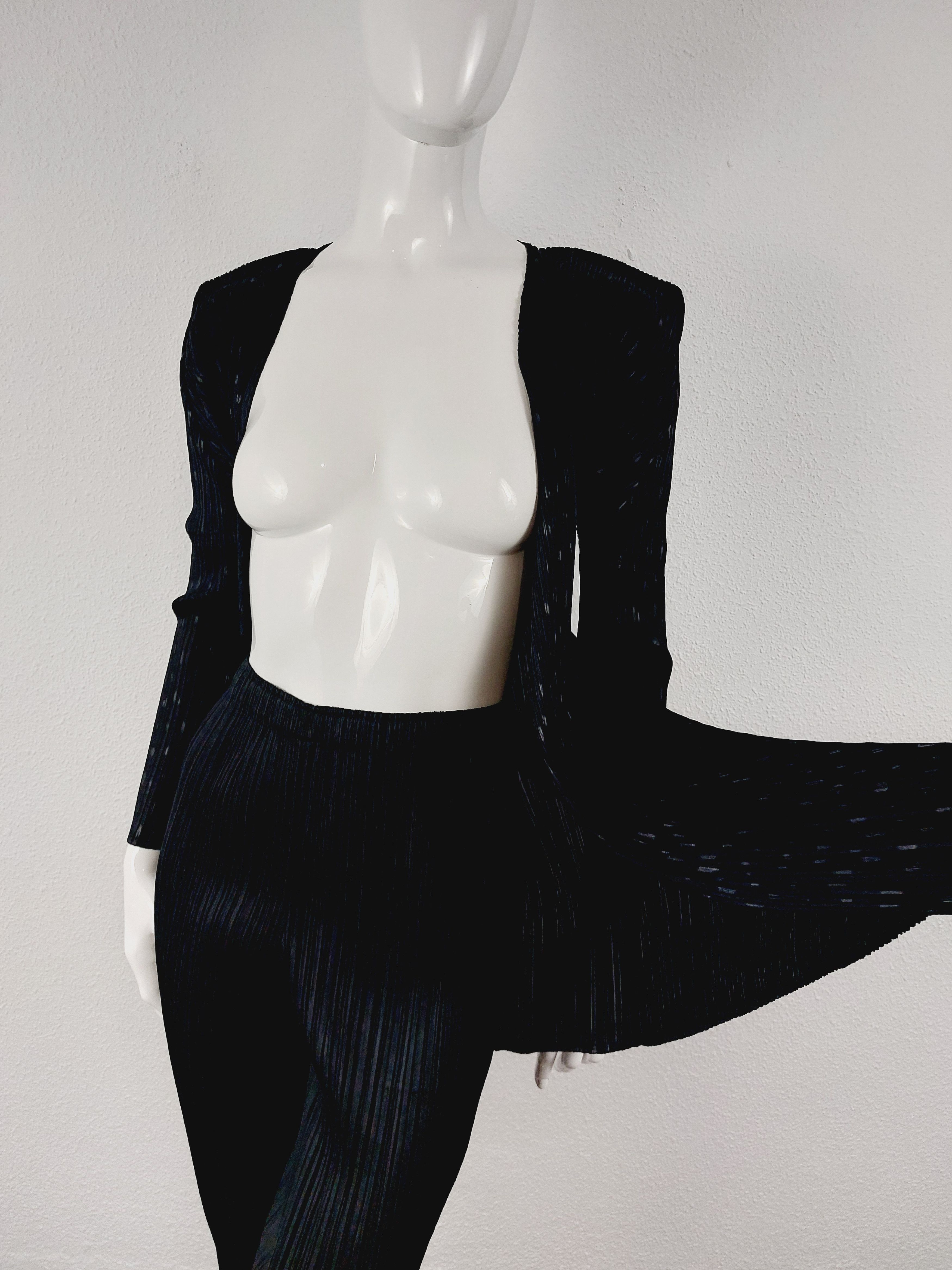 Issey Miyake Issey Miyake Pleats Please Dot Dotted Black Blazer Jacket Size ONE SIZE - 13 Thumbnail