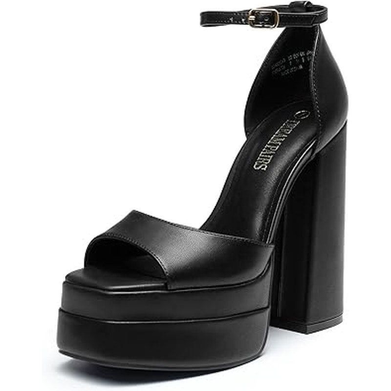 Other Dream Pairs Womens Black 5" Block Platform Heel Size 11 Size US 11 / IT 41 - 1 Thumbnail