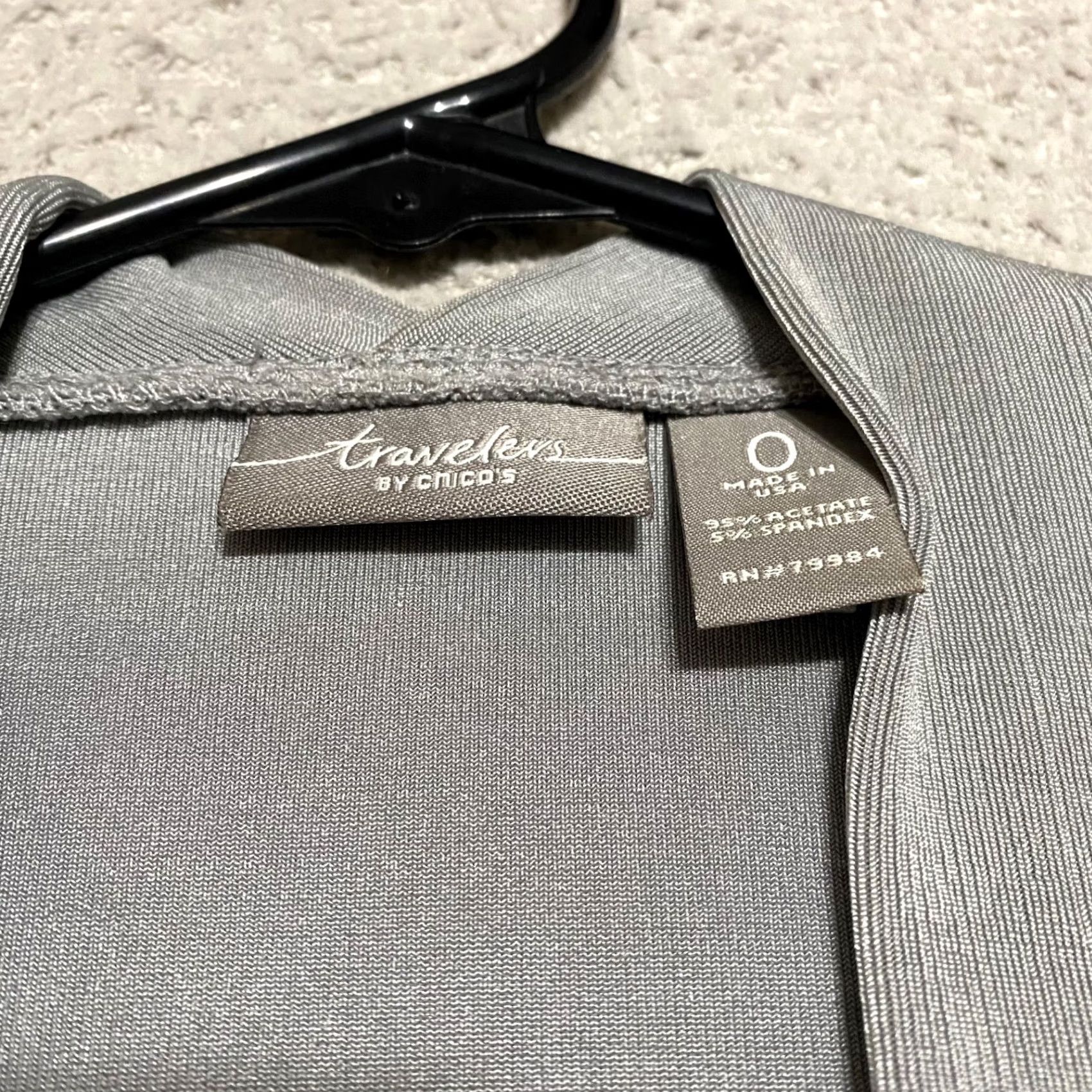 Vintage Chico's Cardigan Sweater Open Front Ruched Gray Travel Womens Small Shirt M Cardigan Girls Mens Girls? Size S / US 4 / IT 40 - 3 Thumbnail