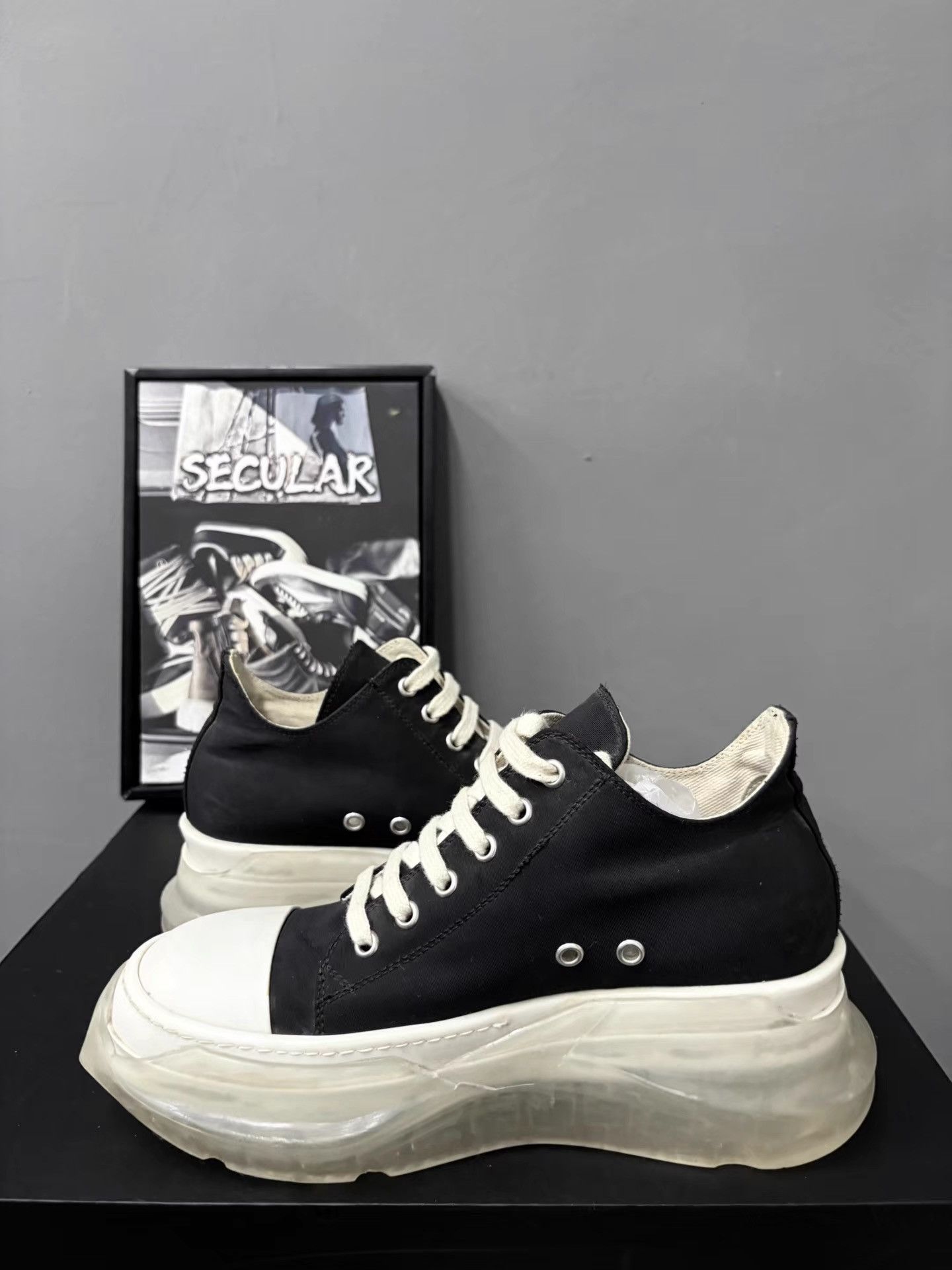 Rick Owens Rick Owens 20S Satin Low Ramones K34 Size US 6.5 / IT 36.5 - 5 Thumbnail