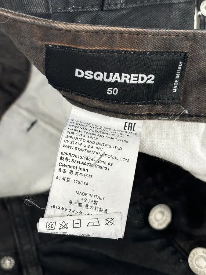 Dsquared2 AW2015 Dsquared2 Black White Denim Floral Print Straight Jeans Size US 32 / EU 48 - 12 Thumbnail