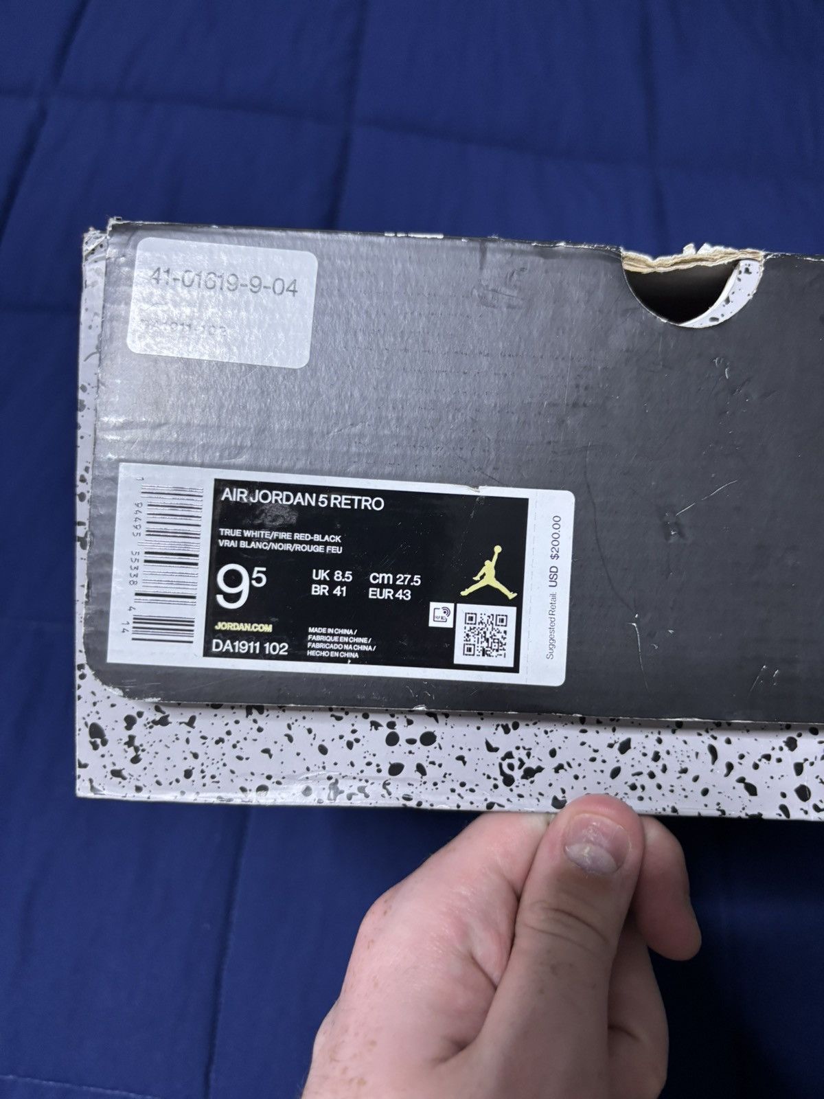 Jordan Brand Jordan 5 Retro White Fire Red 2020 Size 9.5 Size US 9.5 / EU 42-43 - 10 Thumbnail