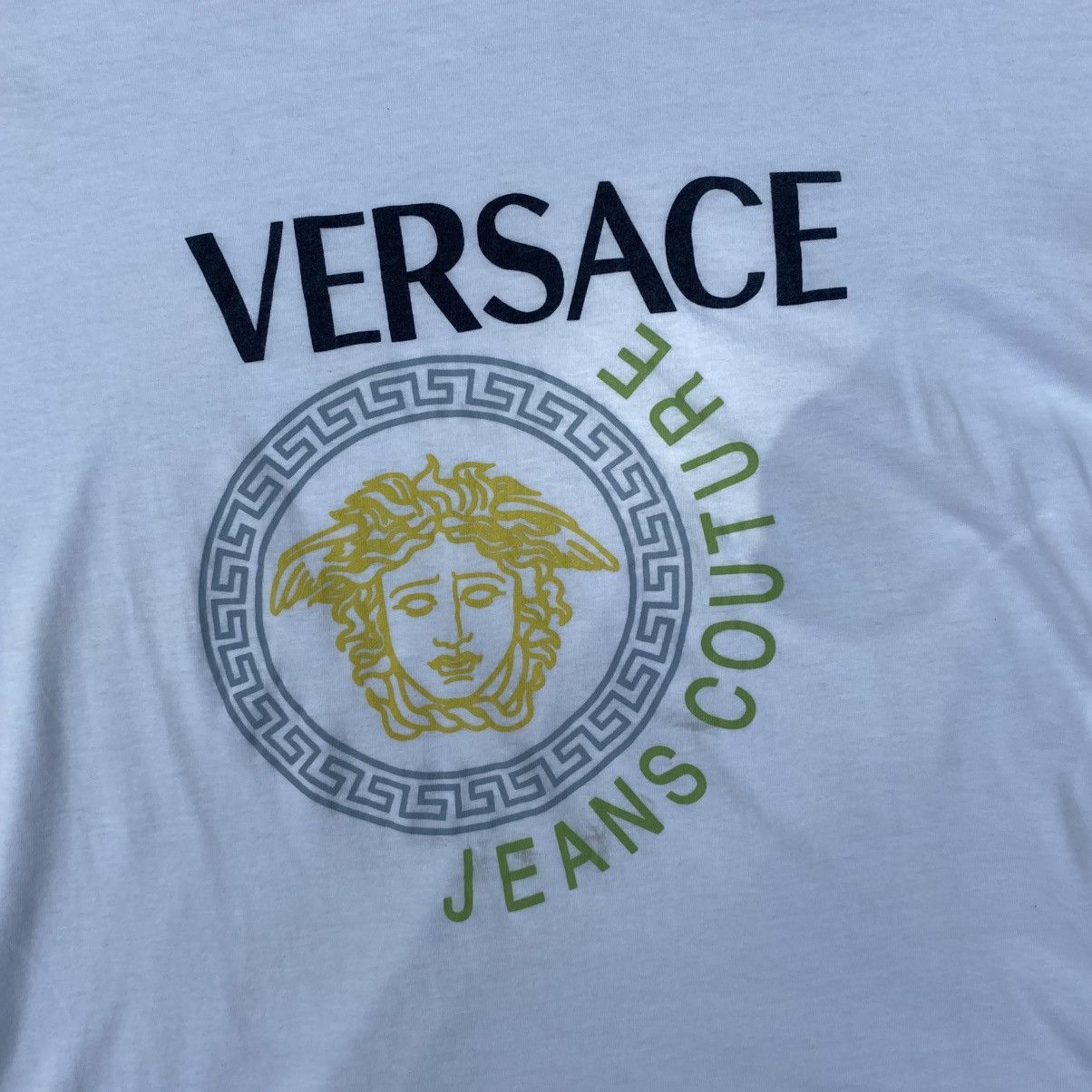 Versace VERSACE White Logo Print Crewneck Tee Size US M / EU 48-50 / 2 - 2 Thumbnail