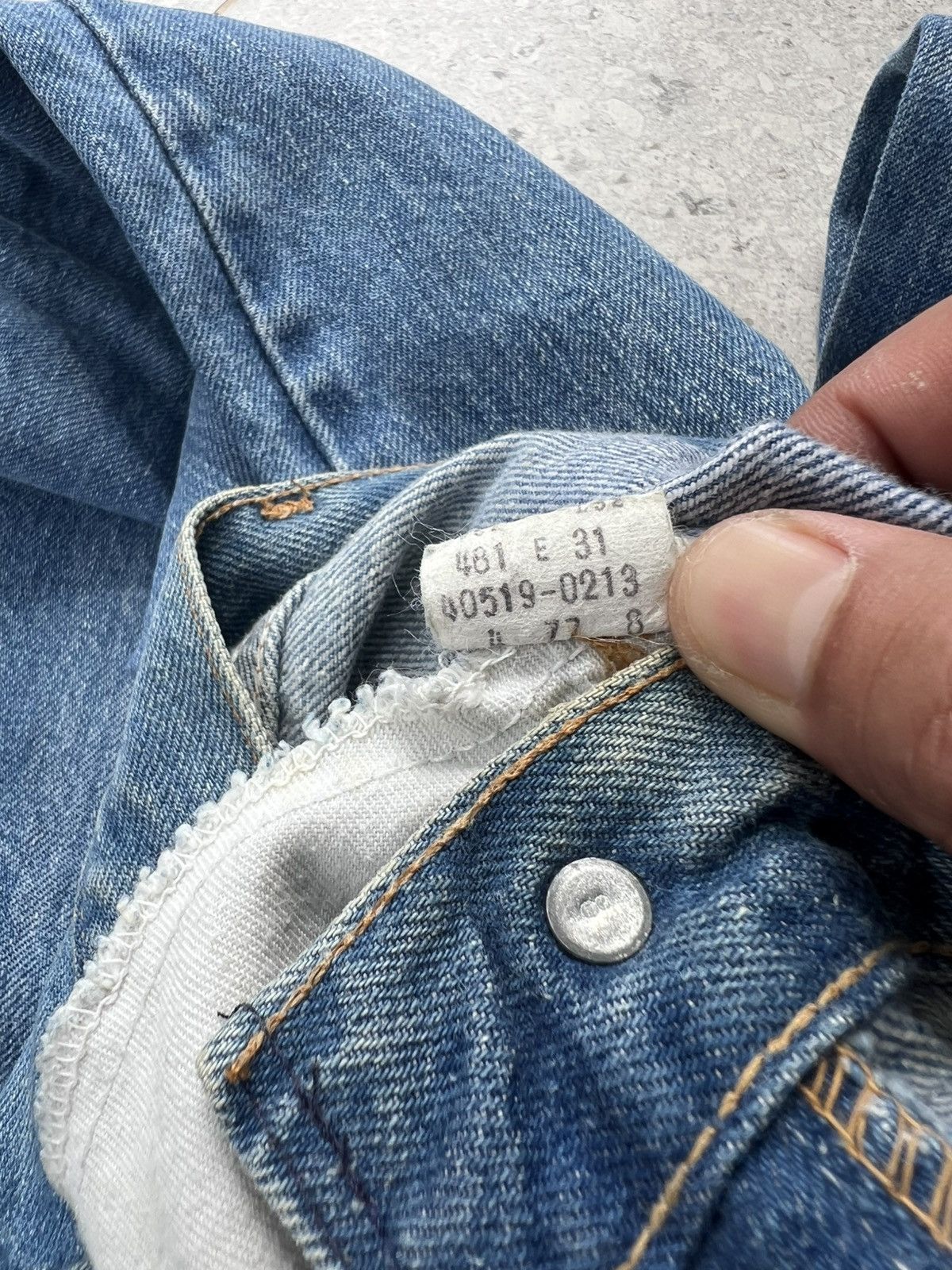 Levi's × Vintage 70s Levis 519 Orange tab Button no 8 denim Size US 32 / EU 48 - 13 Thumbnail
