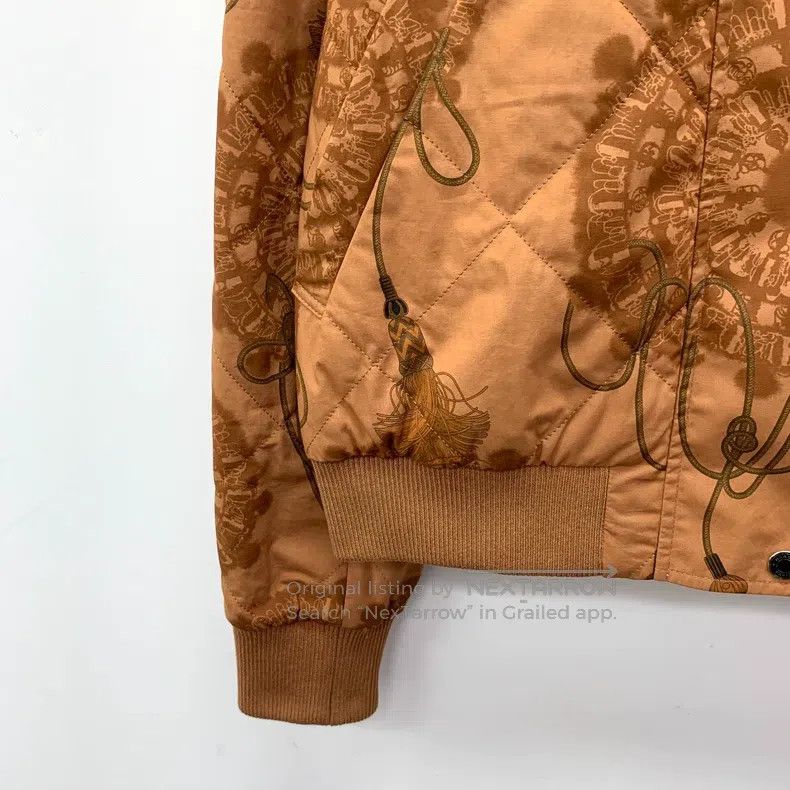 Hermes Hermes Brown Printed Cotton Single-Breasted Two-Way Wear B Size XS / US 0-2 / IT 36-38 - 9 Thumbnail