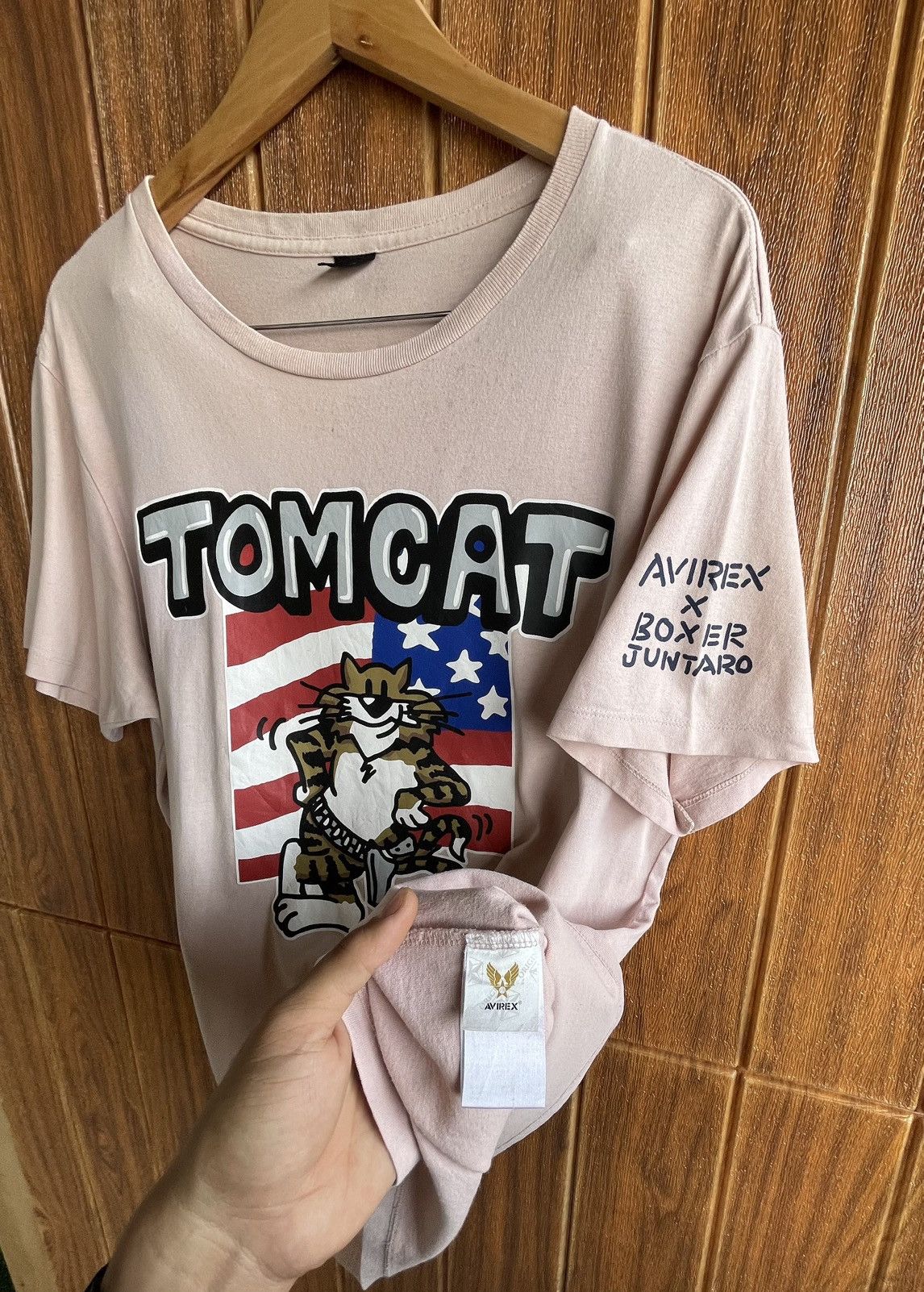 Avirex Vintage’y2k🔥AVIREX x BOXER JUNTARO TOMCAT🔥Big Print Tshirt Size US XL / EU 56 / 4 - 5 Thumbnail