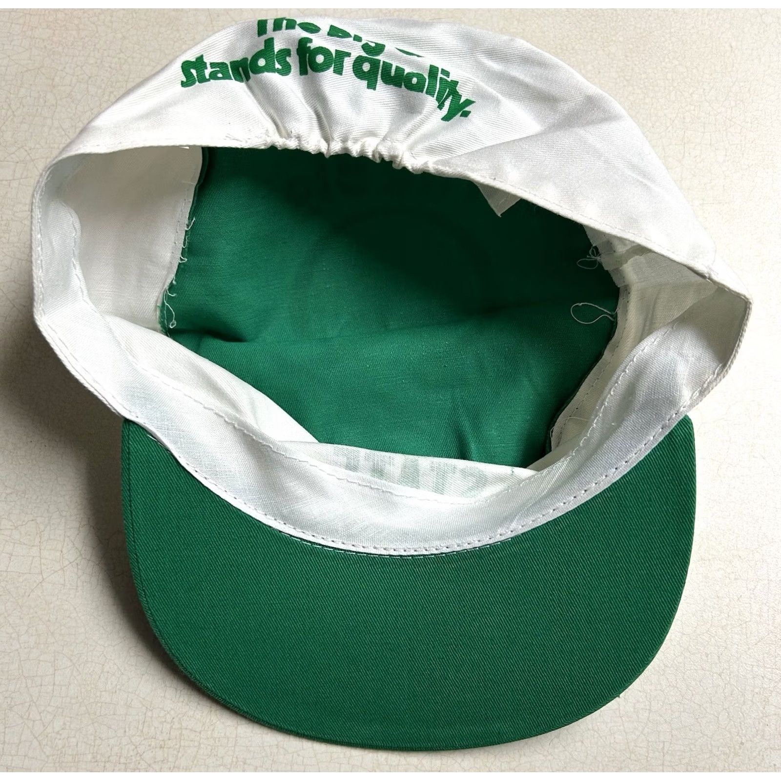 Vintage VTG 80’s Quaker State Painters Hat White Green Hats Mens Adults Size ONE SIZE - 5 Thumbnail