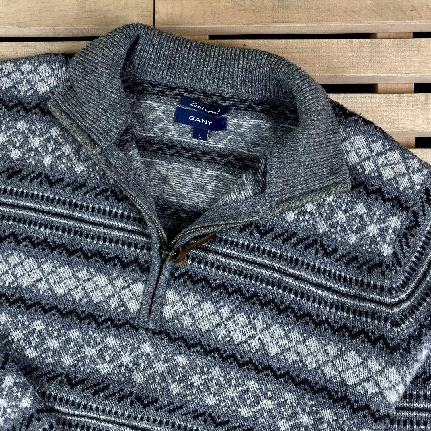 Gant Mens Wool Sweater Pullover Gant Size L Size US L / EU 52-54 / 3 - 2 Thumbnail