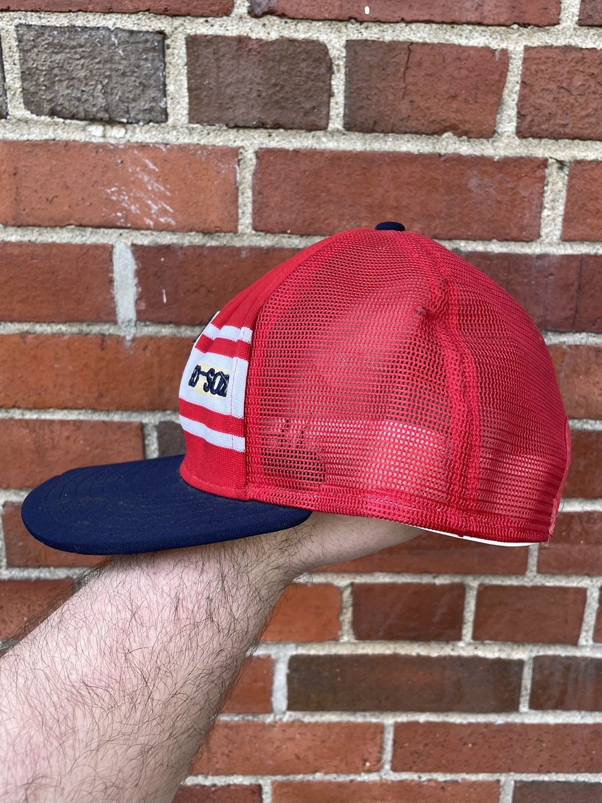 Vintage 80s Boston Red Sox MLB AJD Snapback Logo Hat Size ONE SIZE - 7 Thumbnail