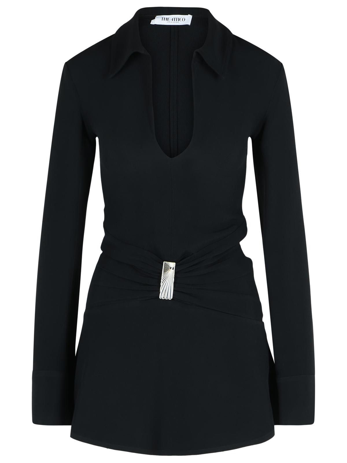 The Attico THE ATTICO Black Viscose Blend Mini Dress Size XS / US 0-2 / IT 36-38 - 1 Thumbnail