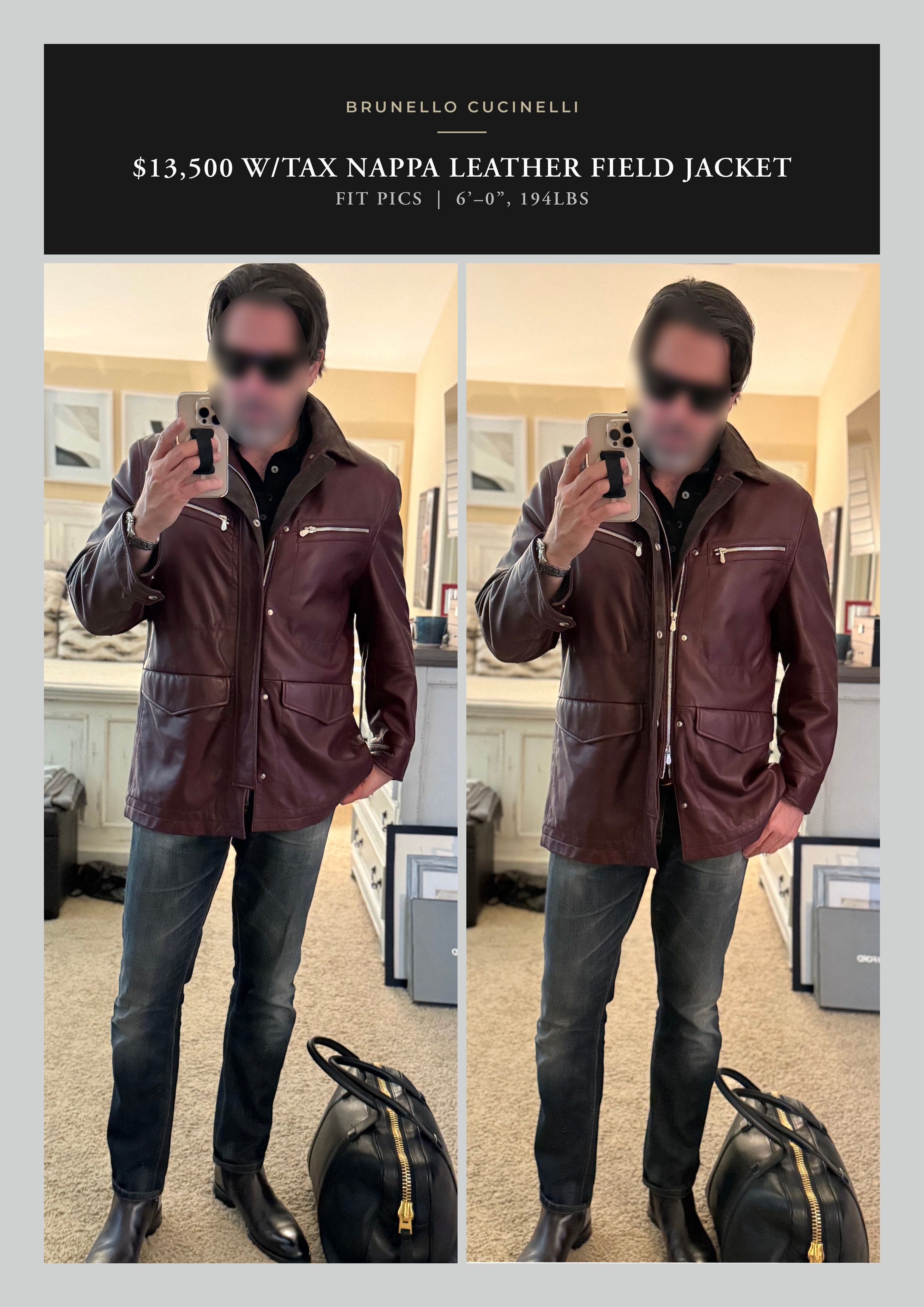 Brunello Cucinelli A Menswear Grail, Rare $13,500 Nappa Leather Jacket Size US XL / EU 56 / 4 - 13 Thumbnail