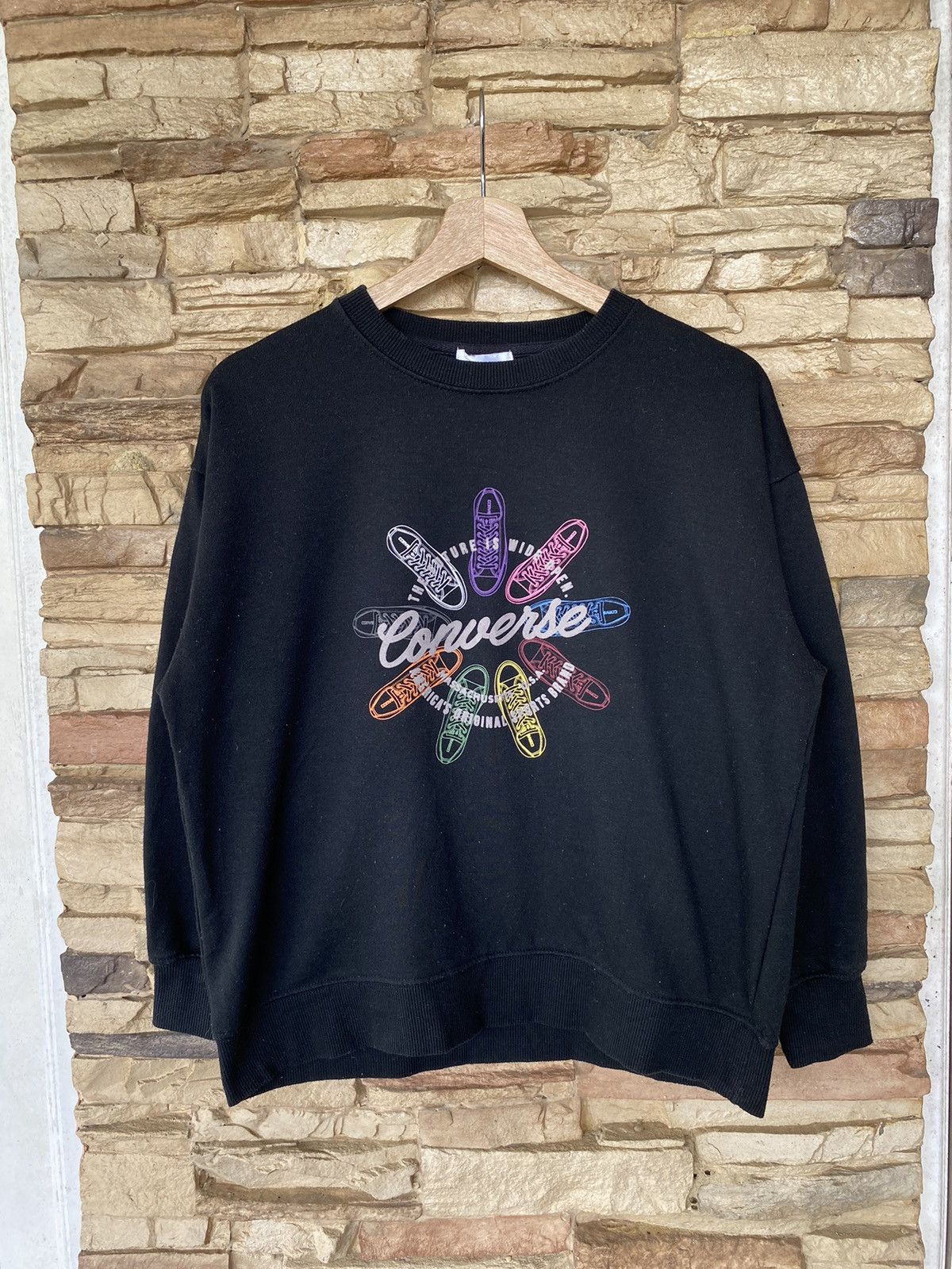 Converse Converse Boxy Multicolor Logo Shoes Sweatshirt Size US M / EU 48-50 / 2 - 1 Thumbnail