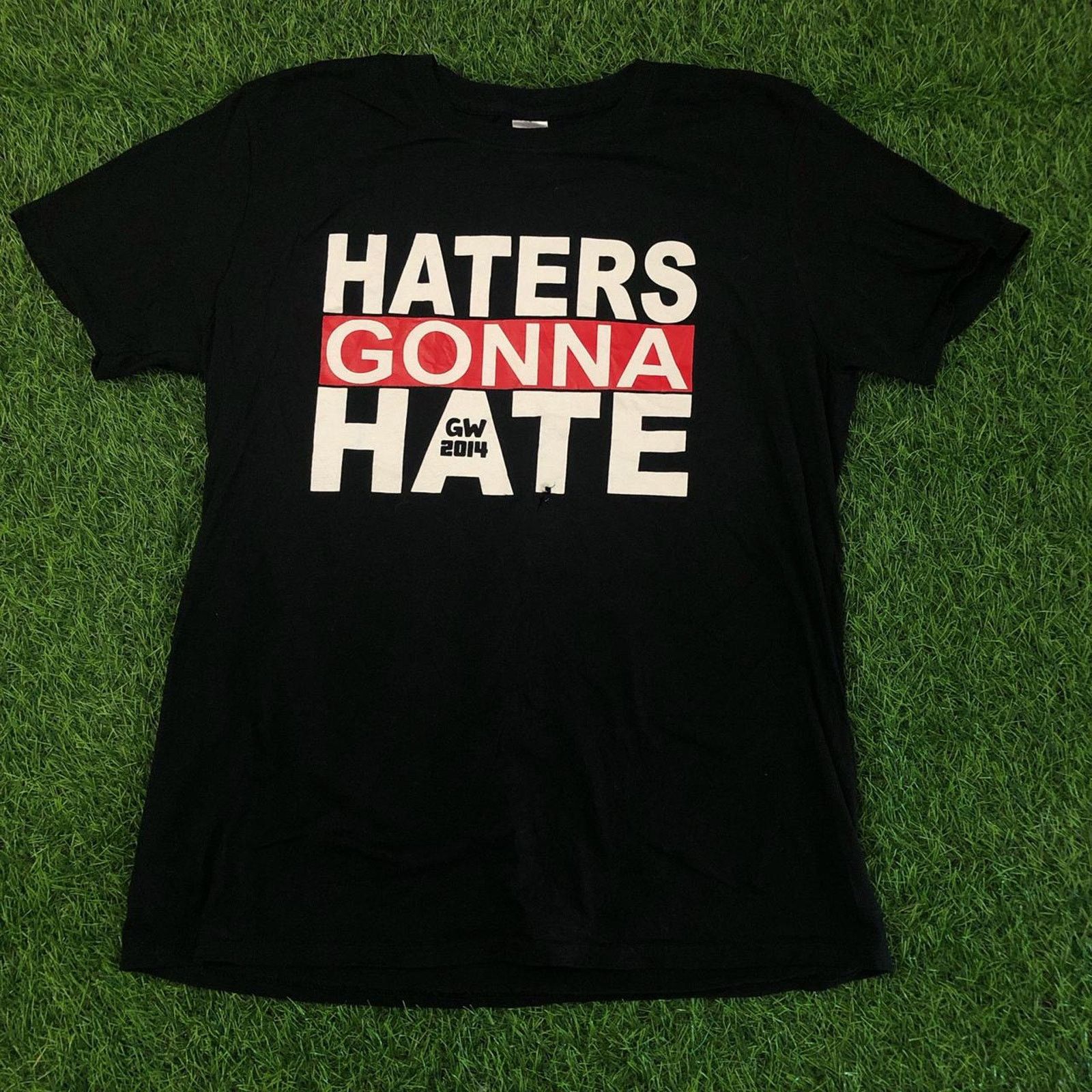 Gildan Vintage 2014 ‘Haters Gonna Hate’ GW Graphic Tee Size US L / EU 52-54 / 3 - 1 Thumbnail