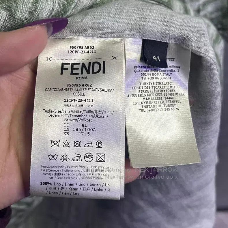 Fendi Fendi size 41 Green Logo Full Print Single Breasted Short S Size US XS / EU 42 / 0 - 4 Thumbnail