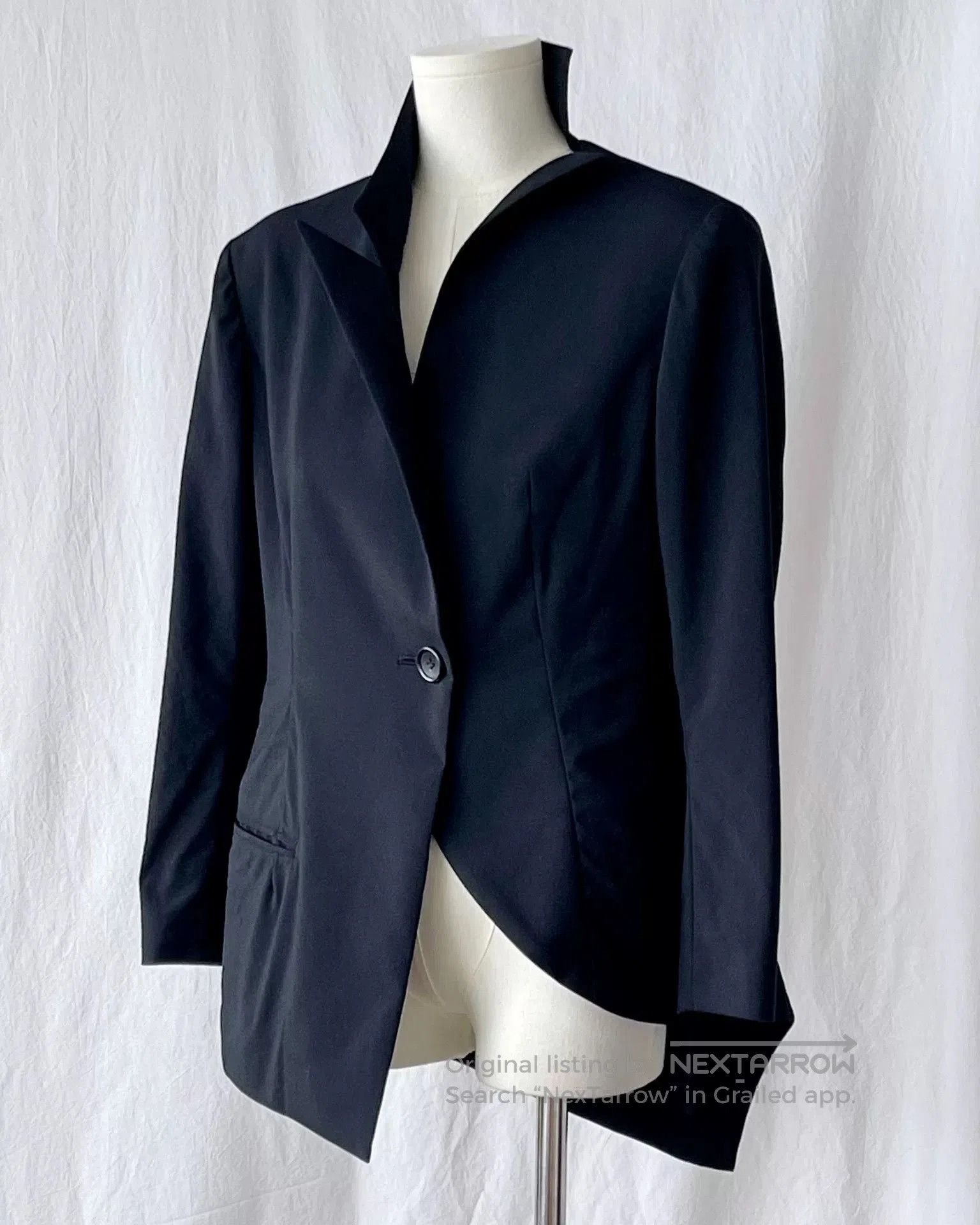 Yohji Yamamoto Yohji Yamamoto Asymmetrical Wool Top. Size S / US 4 / IT 40 - 2 Thumbnail