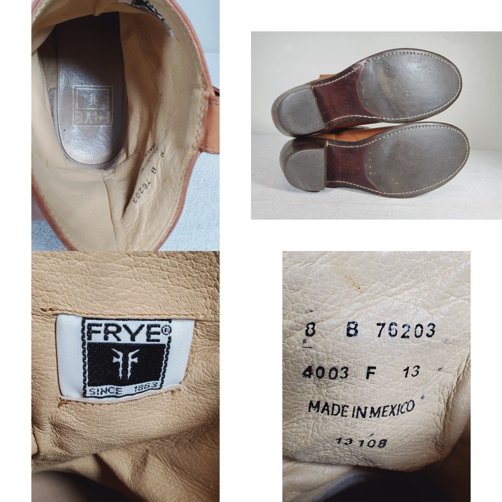 Frye Frey e Carmen X Stitch Short Boots Saddle Brown Leather 76203 Women's US 8 B Boots Size 30" / US 8 / IT 44 - 9 Thumbnail