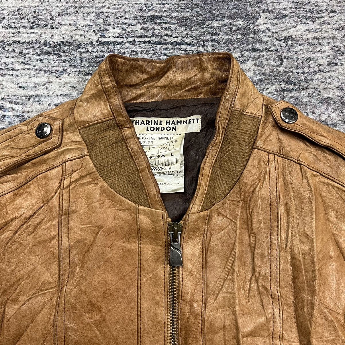 Katharine Hamnett London Vintage Kathrine Hamnett Blouson bomber leather jacket Size US M / EU 48-50 / 2 - 5 Thumbnail