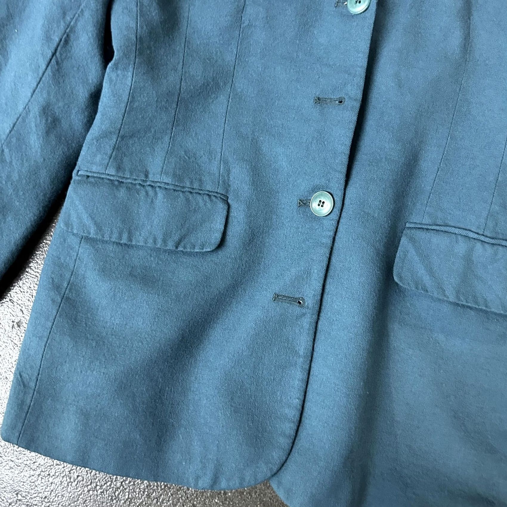 Jones New York VINTAGE Jones New York Blazer Womens 8 Teal 100% Wool Damaged US Made Blazer Woman Clothing Size M / US 6-8 / IT 42-44 - 2 Thumbnail