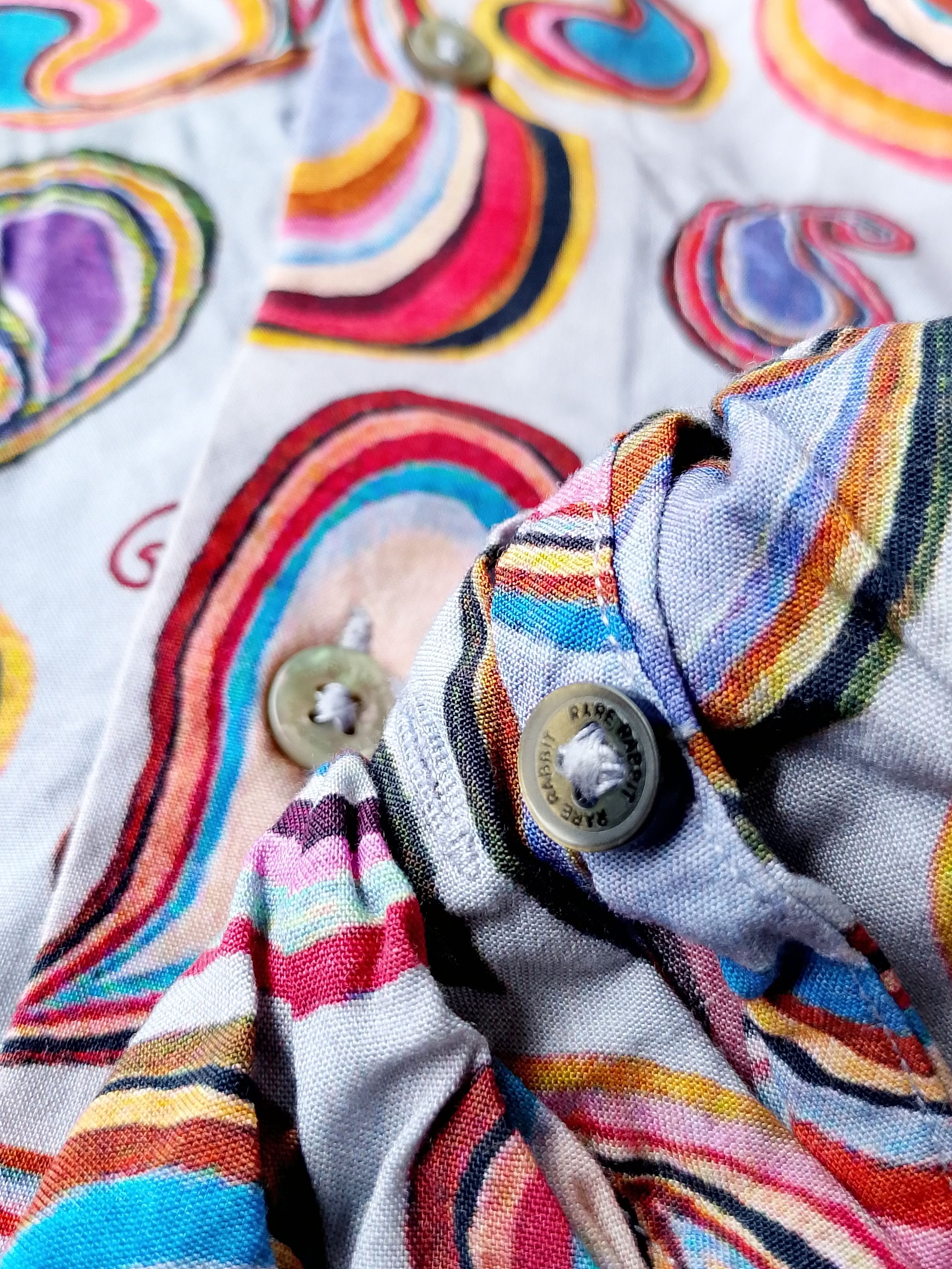 Other Rare Rabbit Marsh Blue Paisley Printed Spread Collar Shirt Size US XXL / EU 58 / 5 - 9 Thumbnail