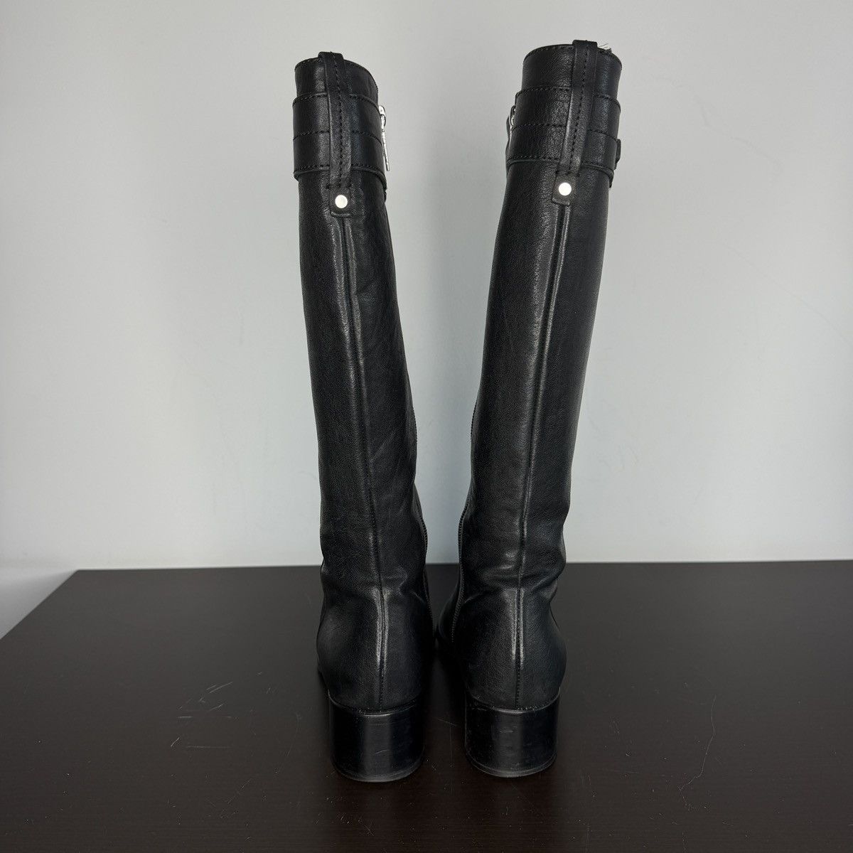 Dior Christian Dior Boots High Black Leather Size US 7 / IT 37 - 8 Thumbnail