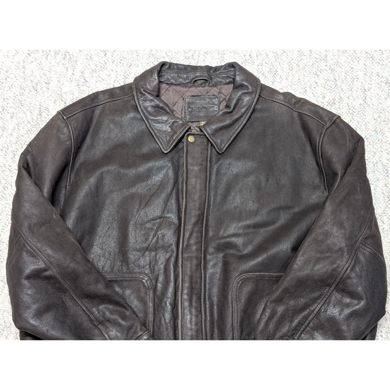 Cherokee vintage 1990s bomber jacket 2XL cowhide leather PATINA motorcycle y2k mad max Size US XXL / EU 58 / 5 - 3 Thumbnail