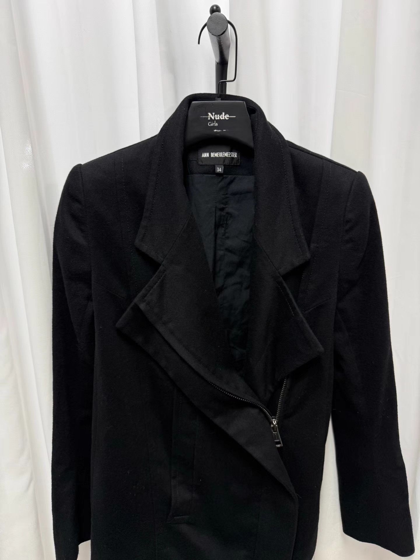Ann Demeulemeester Ann Demeulemeester Cashmere Asymmetric Zip Jacket K20 Size XXS / US 00 / IT 34 - 3 Thumbnail