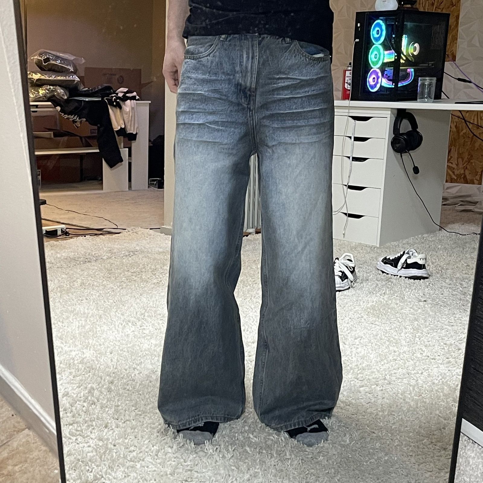 Other Vintage Faded Wide-leg Baggy Blue Denim Jeans size 30 Size US 30 / EU 46 - 3 Thumbnail