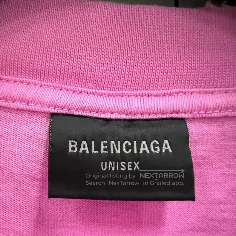 Balenciaga Balenciaga Pink letter printed short sleeve Size US S / EU 44-46 / 1 - 3 Thumbnail