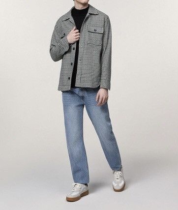 Zara ZARA Green and Beige Houndstooth Shirt Jacket Size US L / EU 52-54 / 3 - 4 Thumbnail