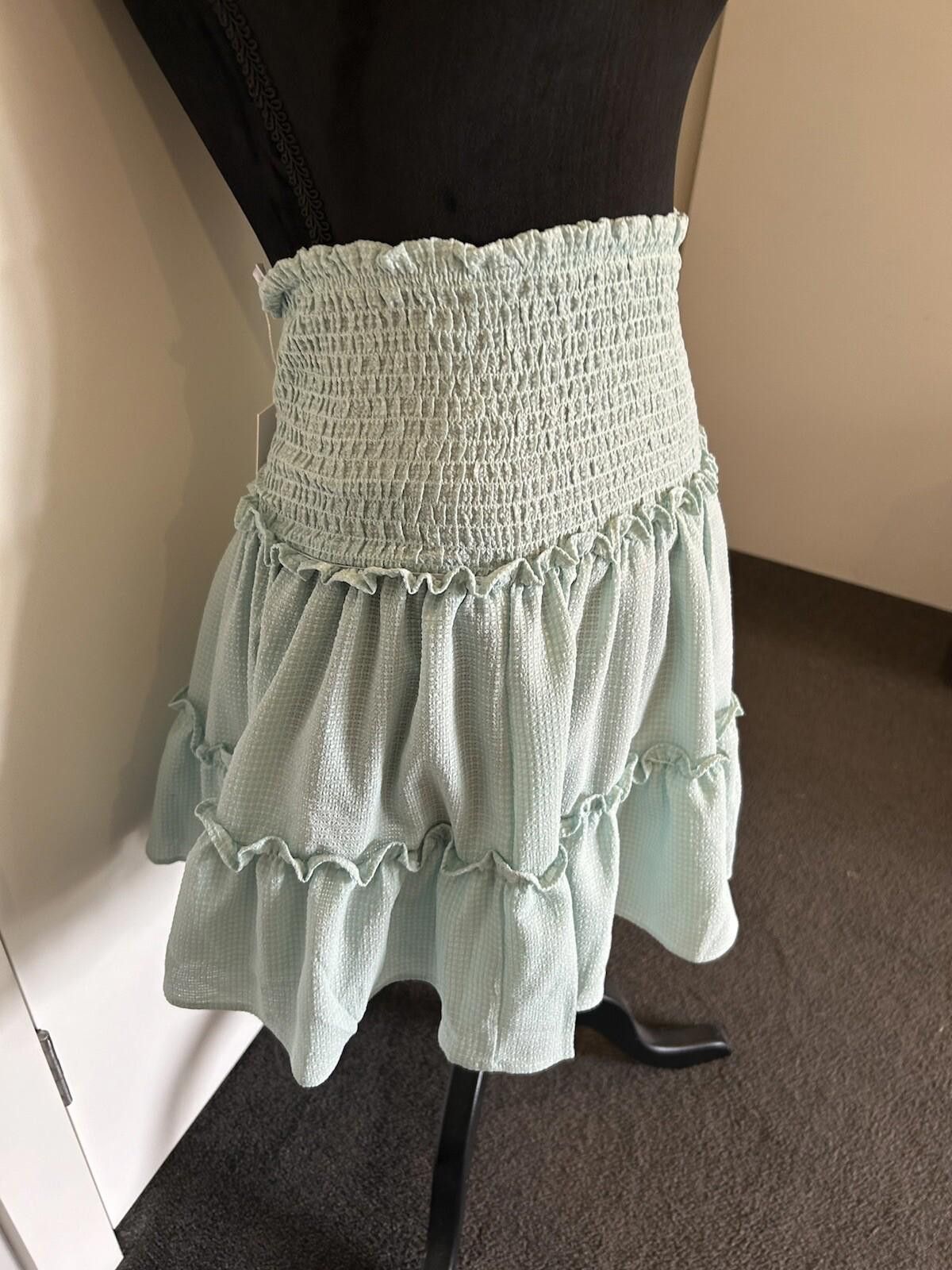 Designer Minx & Moss Skirt Checkered Ruffle NEW - Size 10 (003) Size 28" / US 6 / IT 42 - 1 Thumbnail
